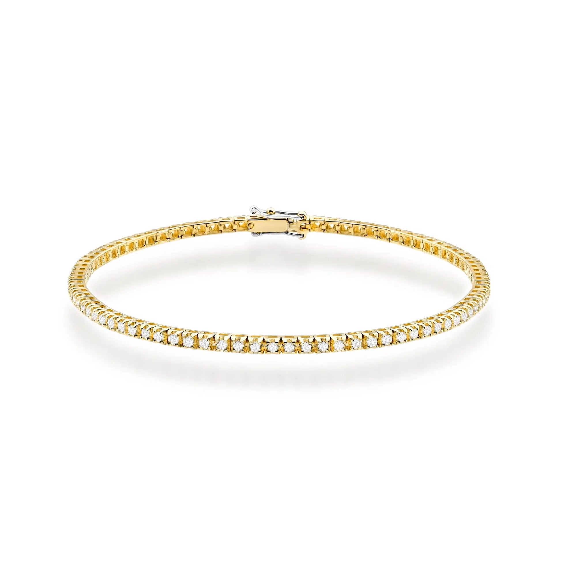 Bracelet tennis en or avec 74 diamants