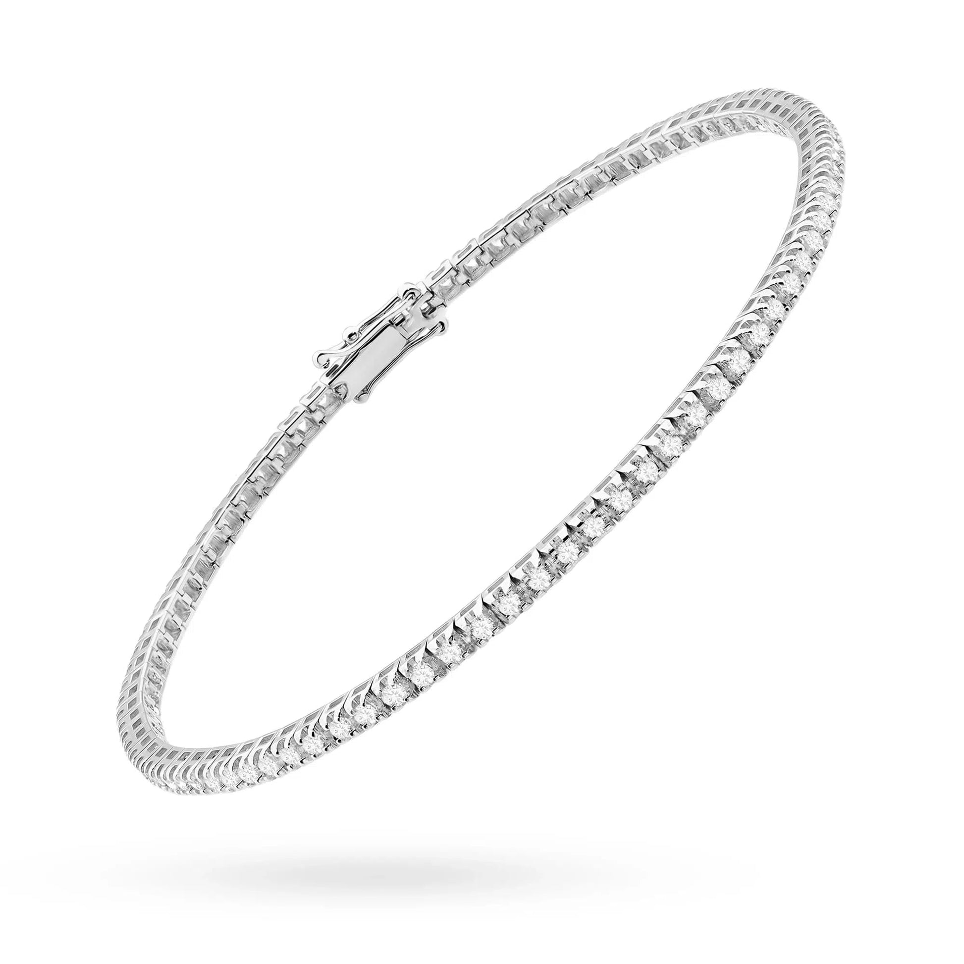 Bracelet tennis en or avec 74 diamants