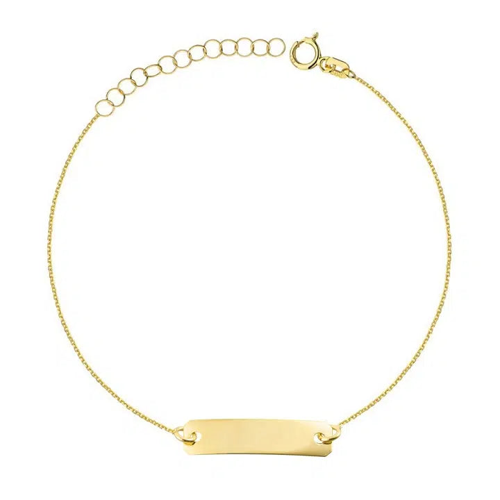 Women's Gold Bracelet with Rectangular Plate