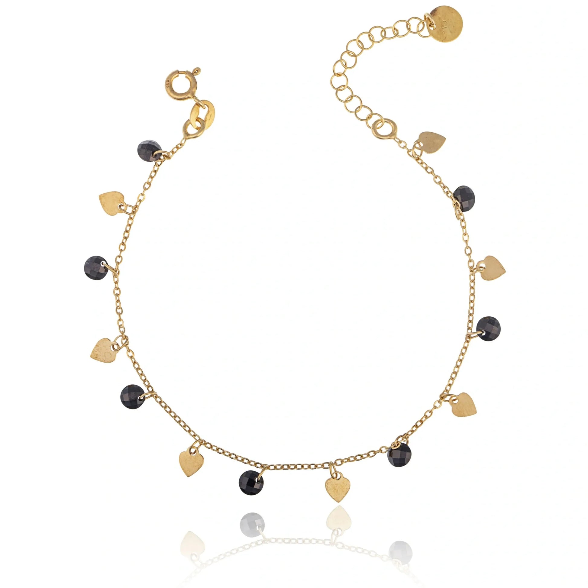 Pulsera de Plata Corazones y Circonitas