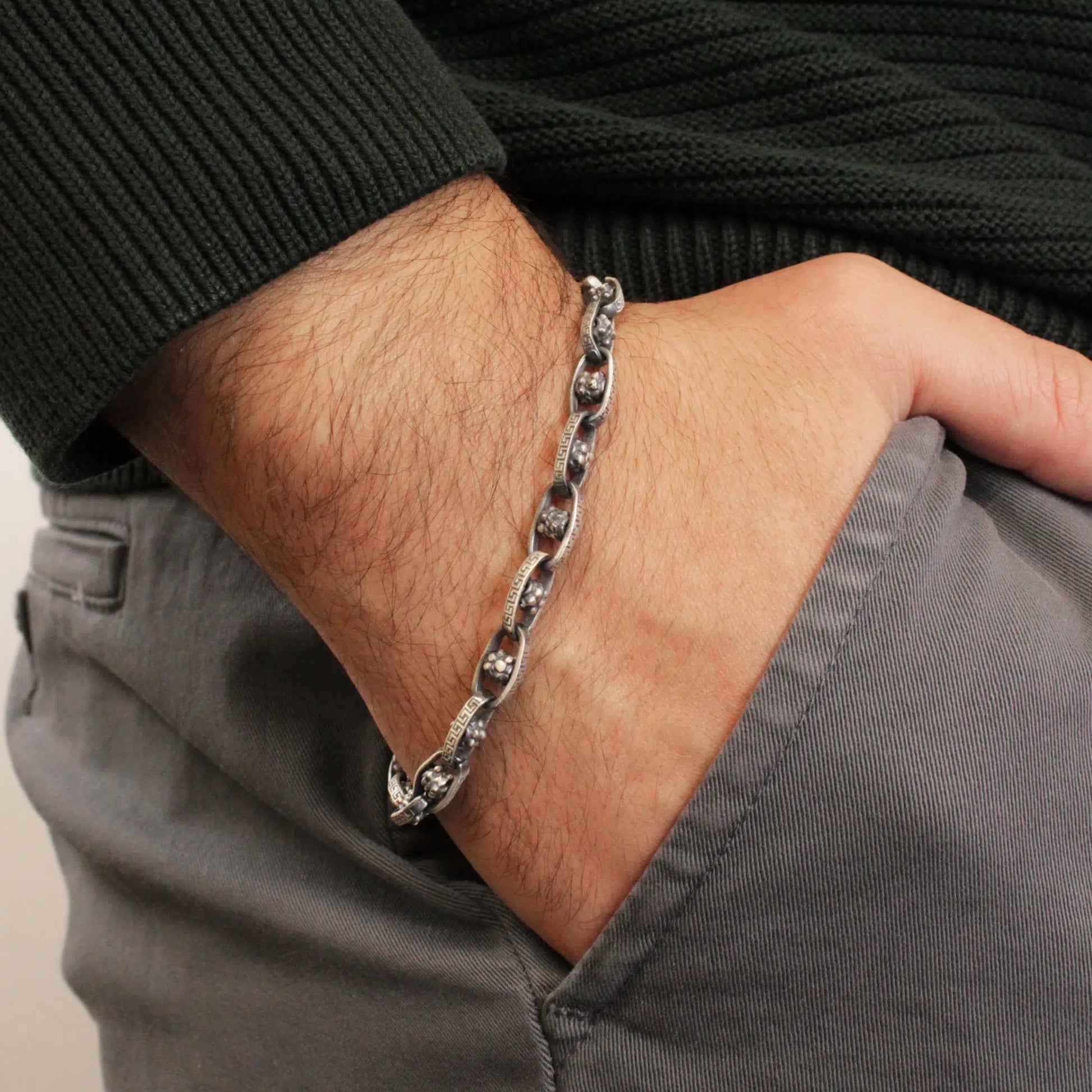 Bracciale Pollon in Argento Brunito