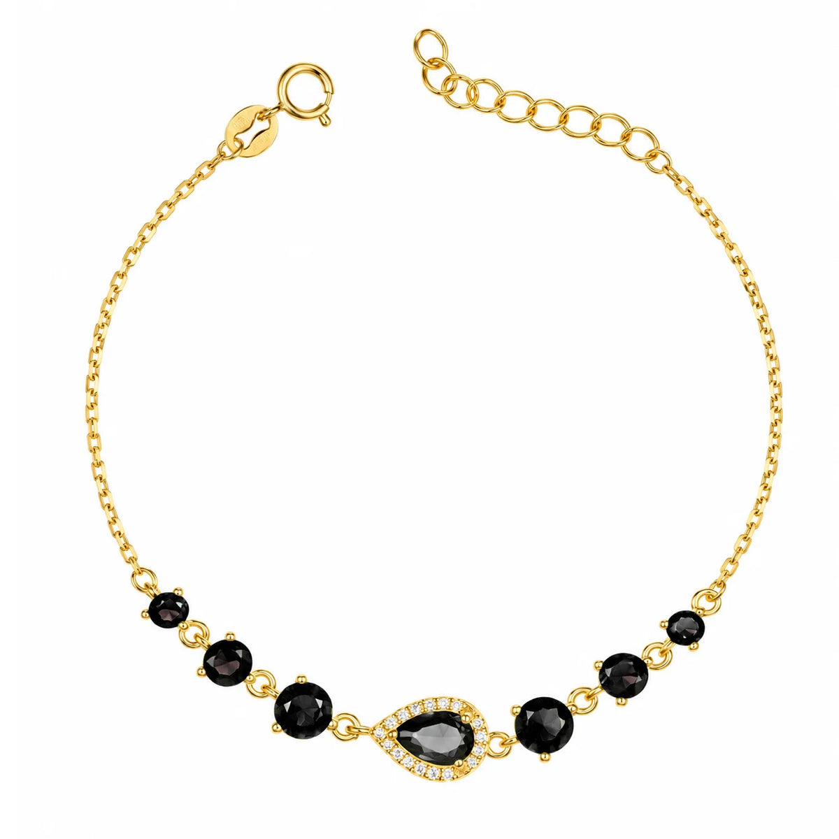 Bracelet Rosée Doré avec Zirconiums