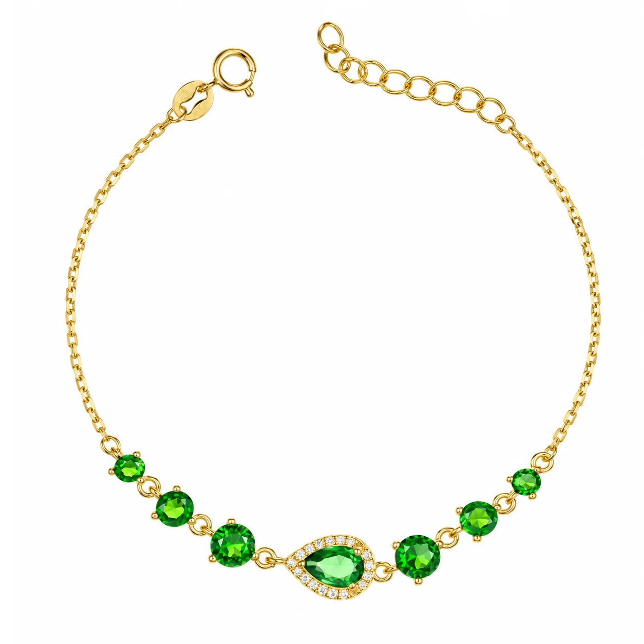Pulsera Rugiada dorada con circonitas