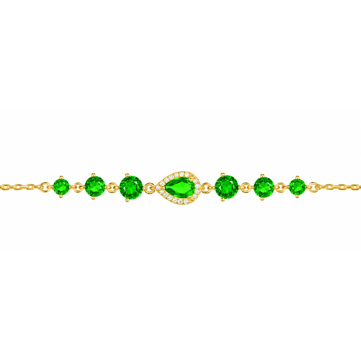Pulsera Rugiada dorada con circonitas