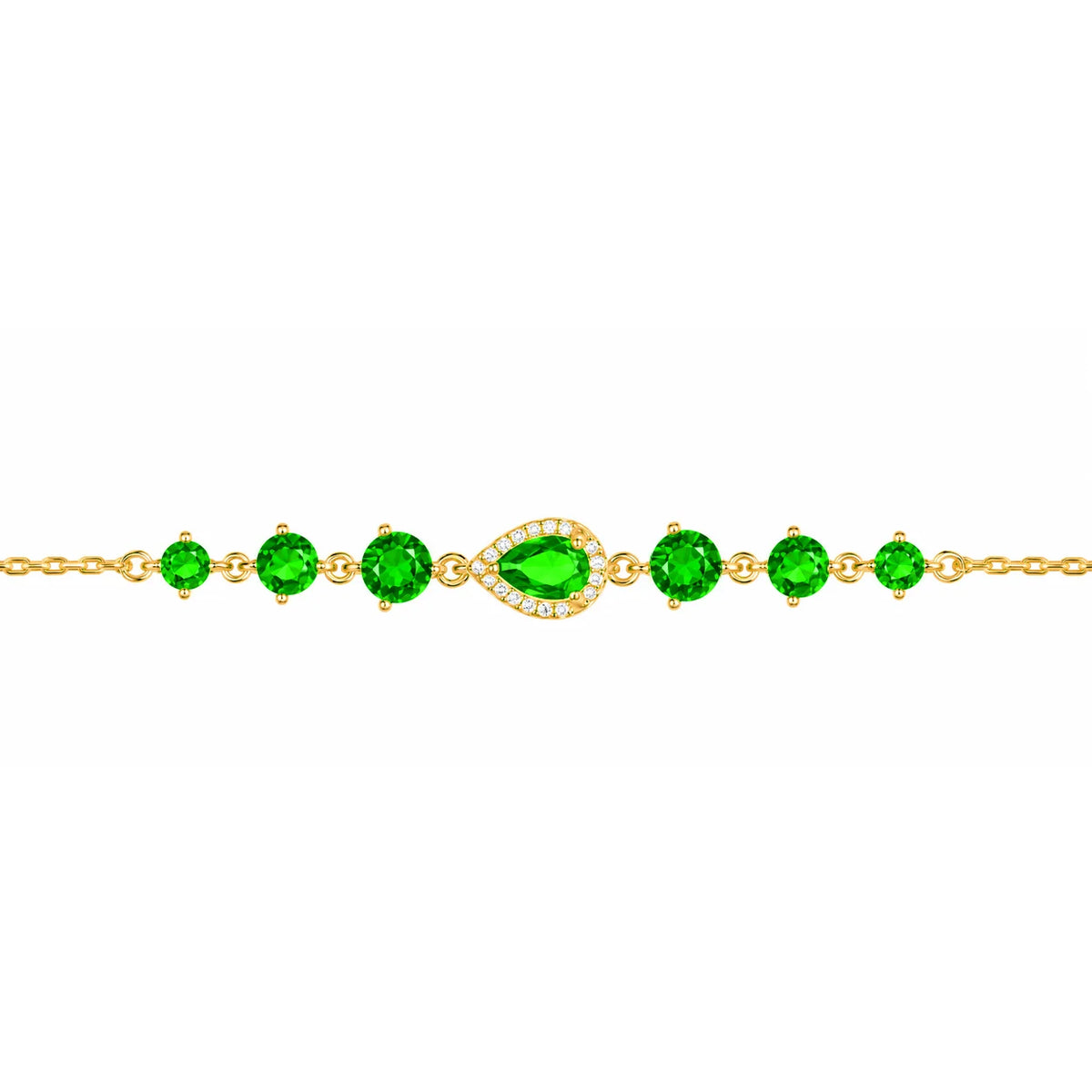 Bracelet Rosée Doré avec Zirconiums