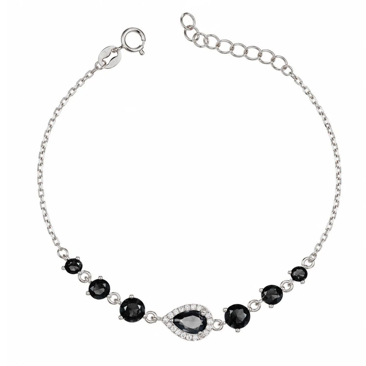 Pulsera Rugiada rodiada con circonitas