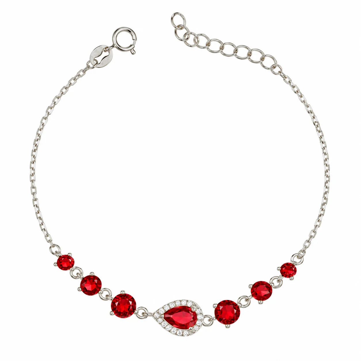 Bracelet Rosée Rhodié avec Zirconiums