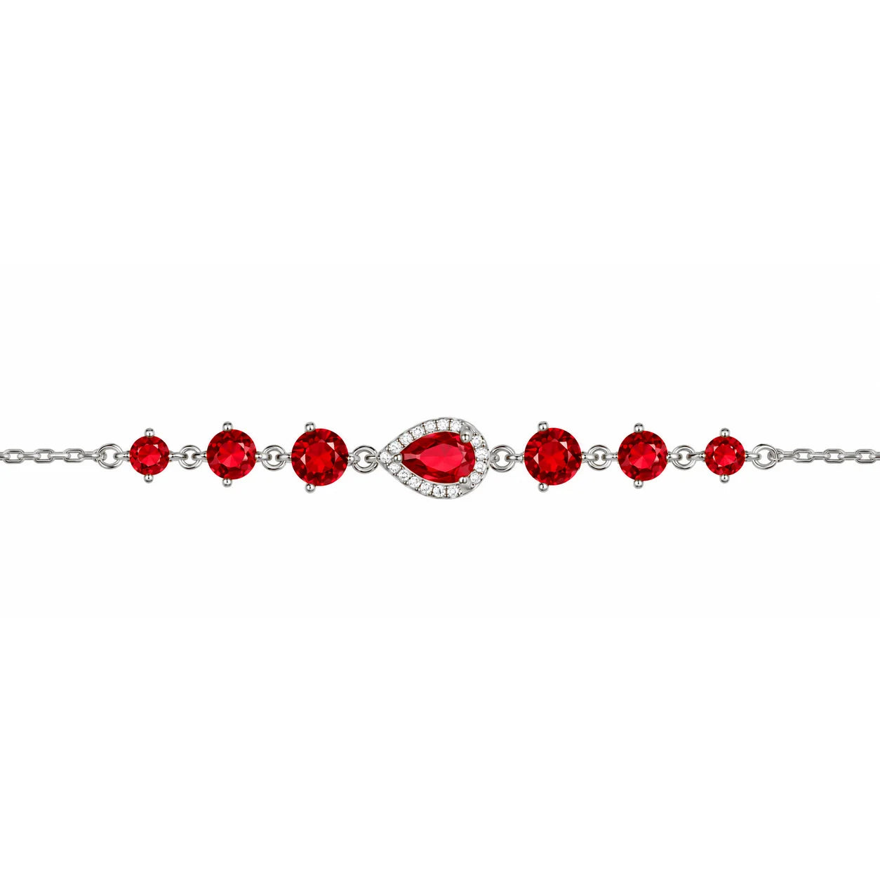 Bracelet Rosée Rhodié avec Zirconiums