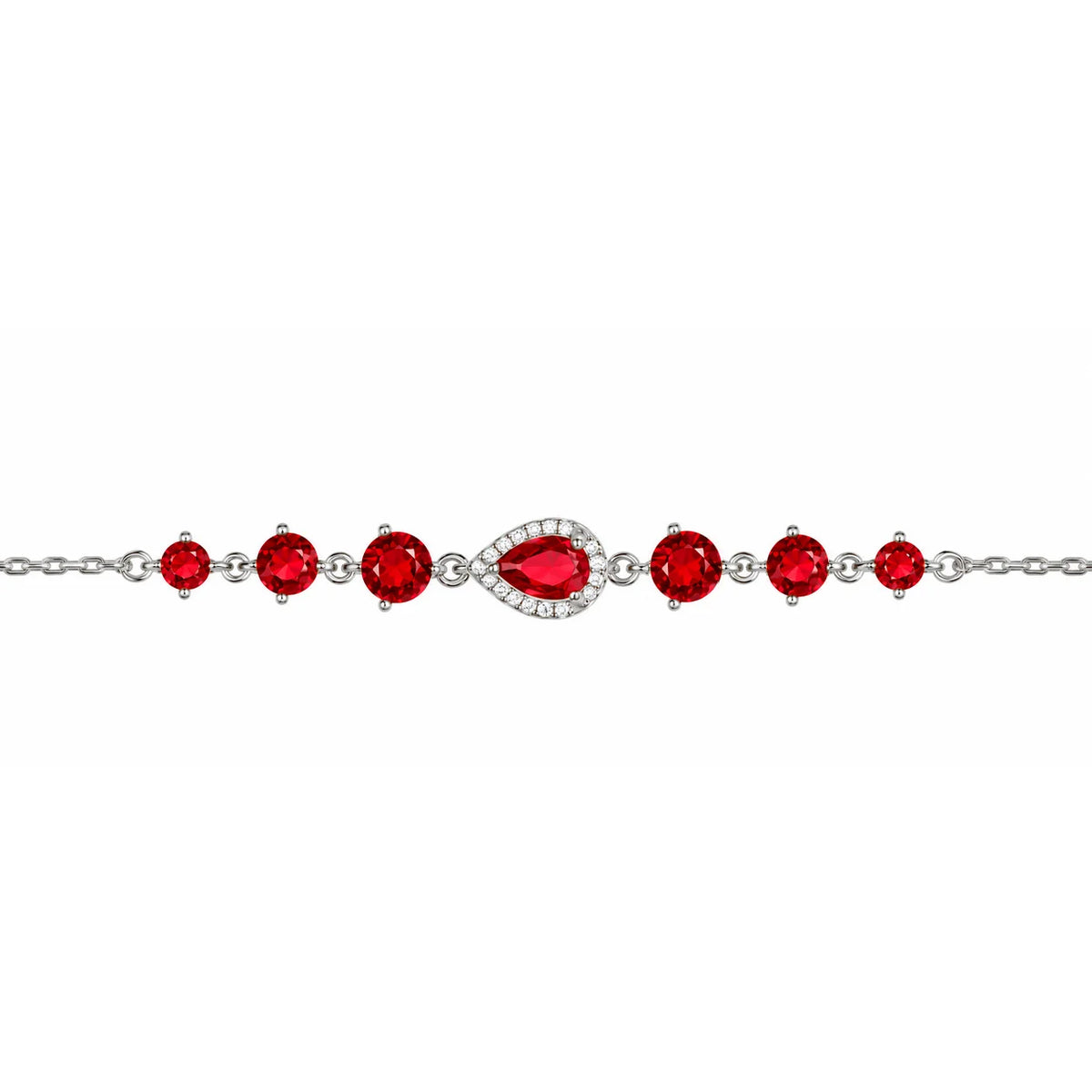 Pulsera Rugiada rodiada con circonitas