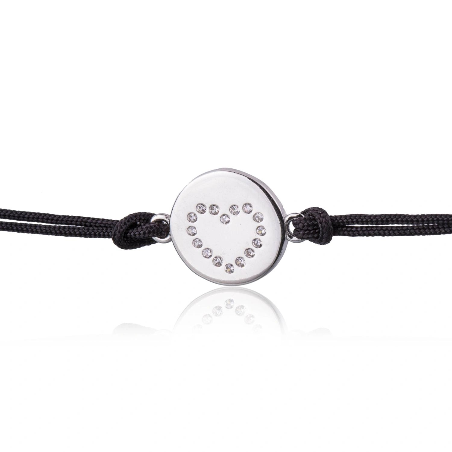Pulsera de Plata con Cordón Love