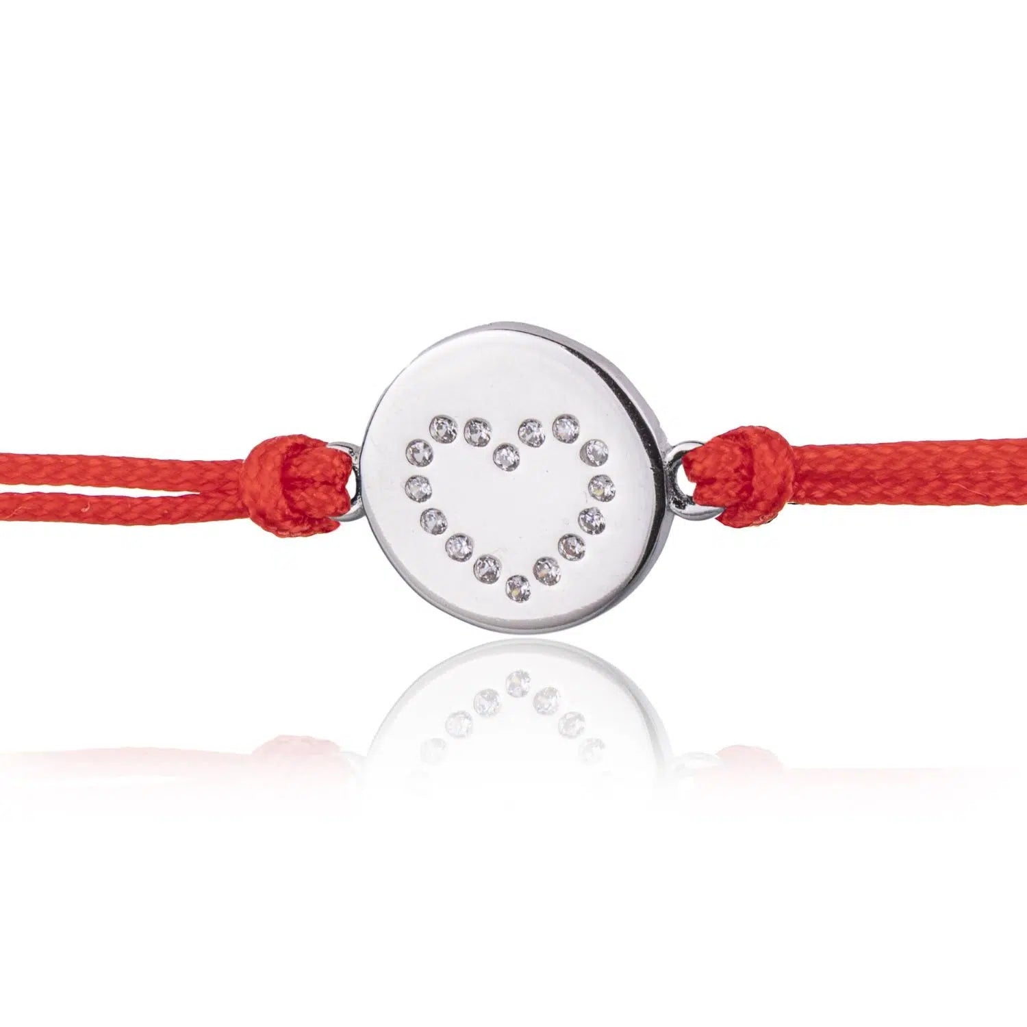 Pulsera de Plata con Cordón Love