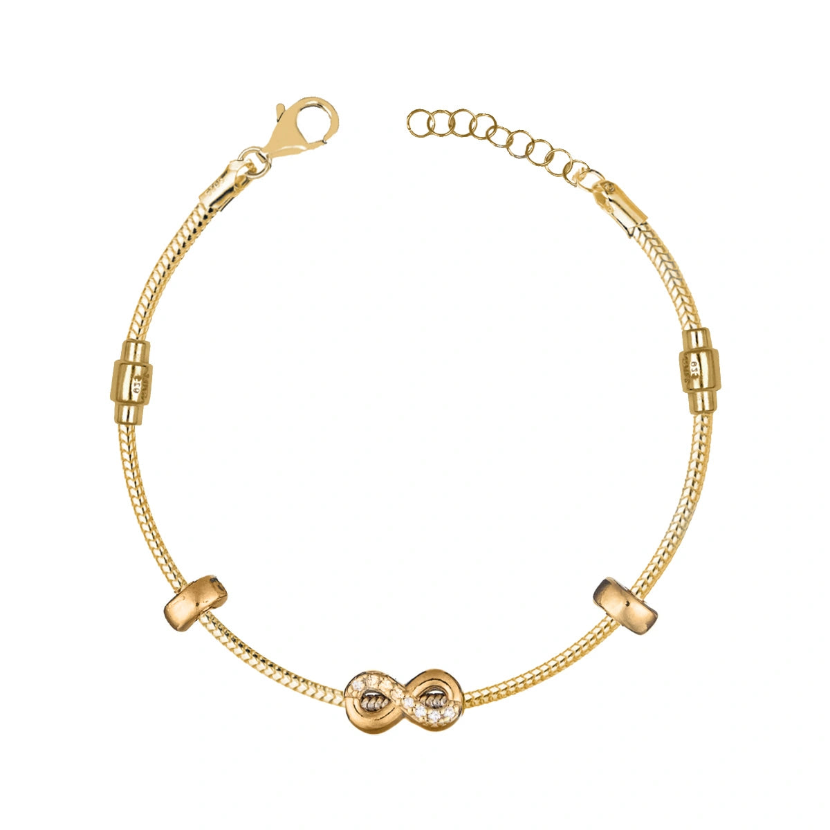 Bracciale Argento Charm Infinito Centrale