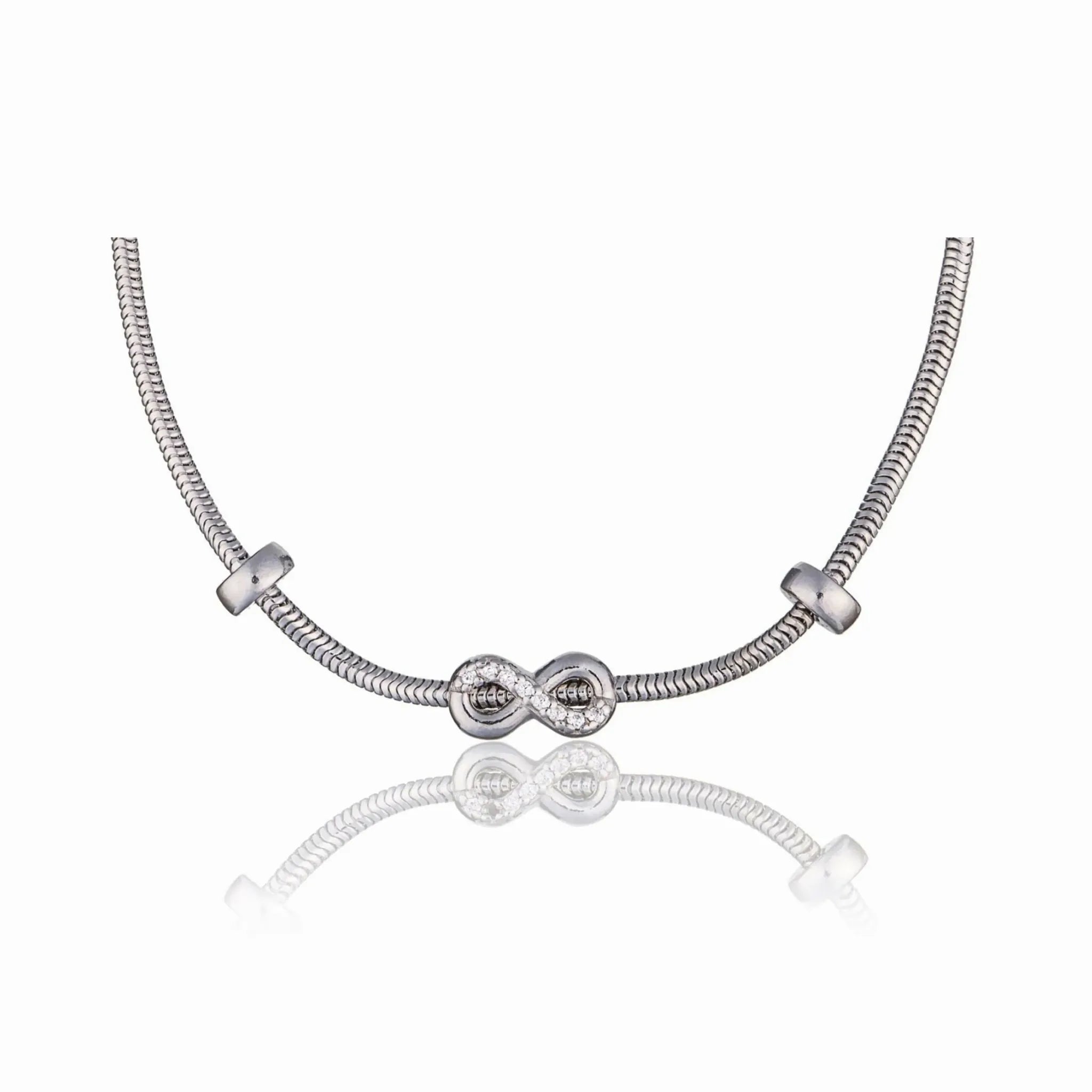Bracciale Argento Charm Infinito Centrale