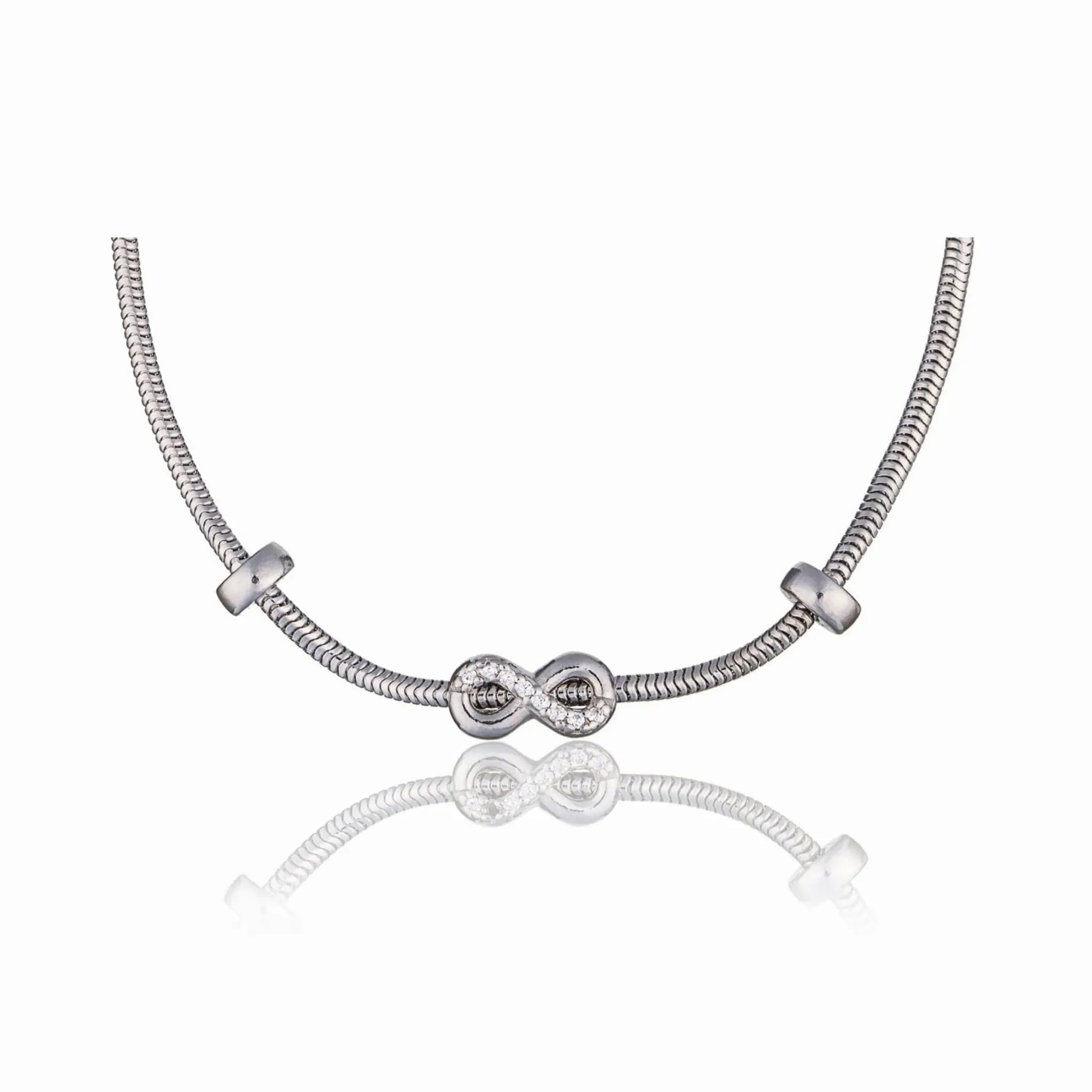 Bracciale Argento Charm Infinito Centrale
