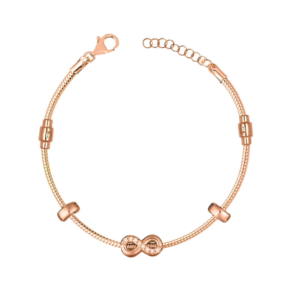 Bracciale Argento Charm Infinito Centrale