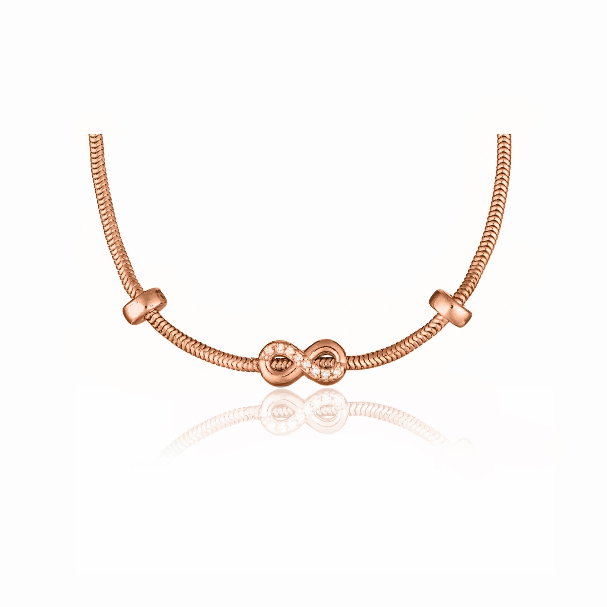 Bracciale Argento Charm Infinito Centrale