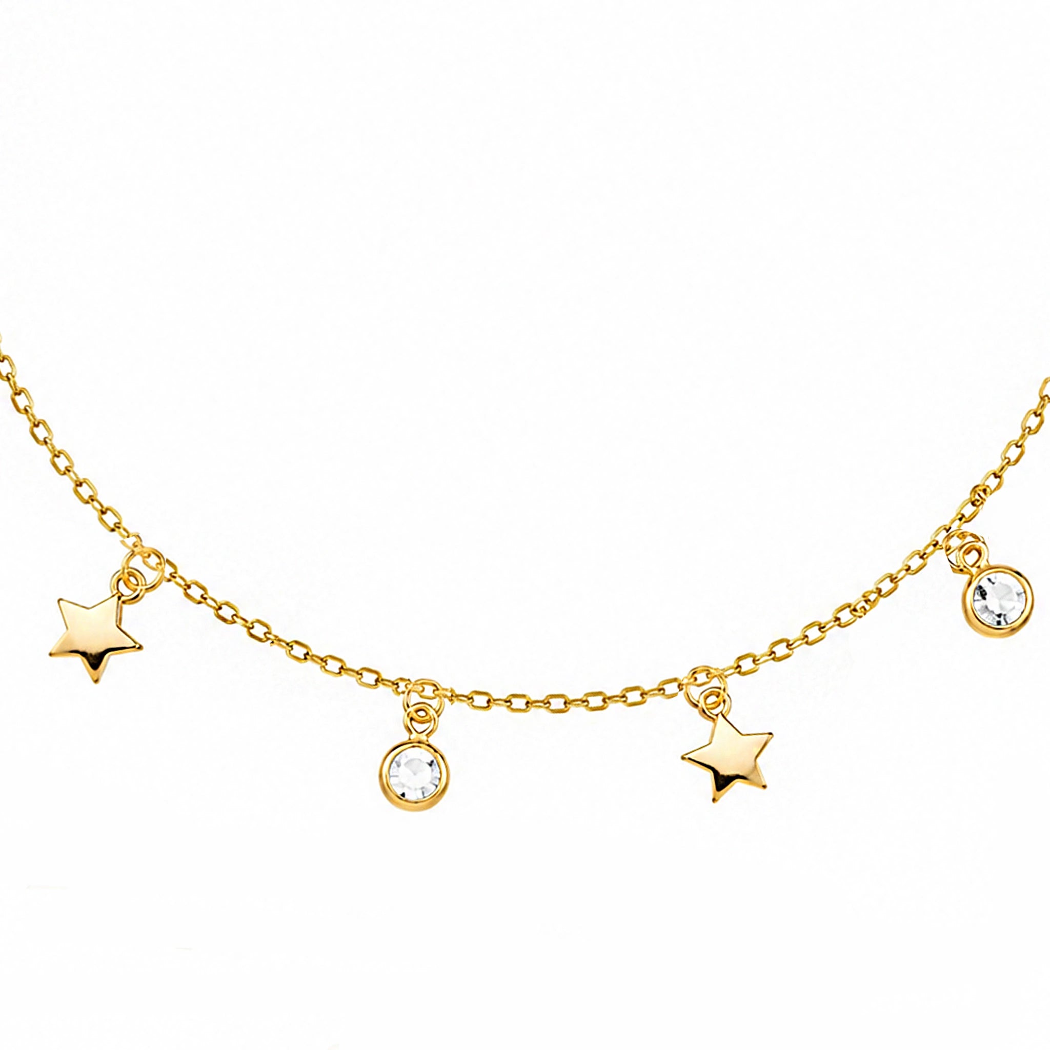 Bracelet Argent Points de Lumière et Étoiles