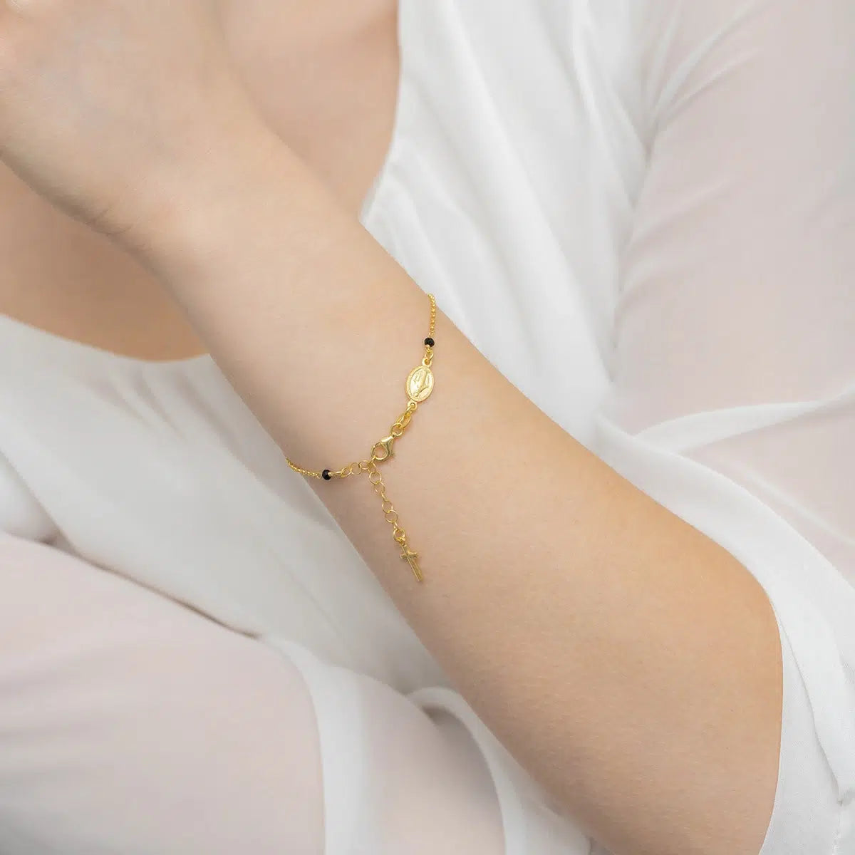 Bracciale in Argento Rosario Madonnina