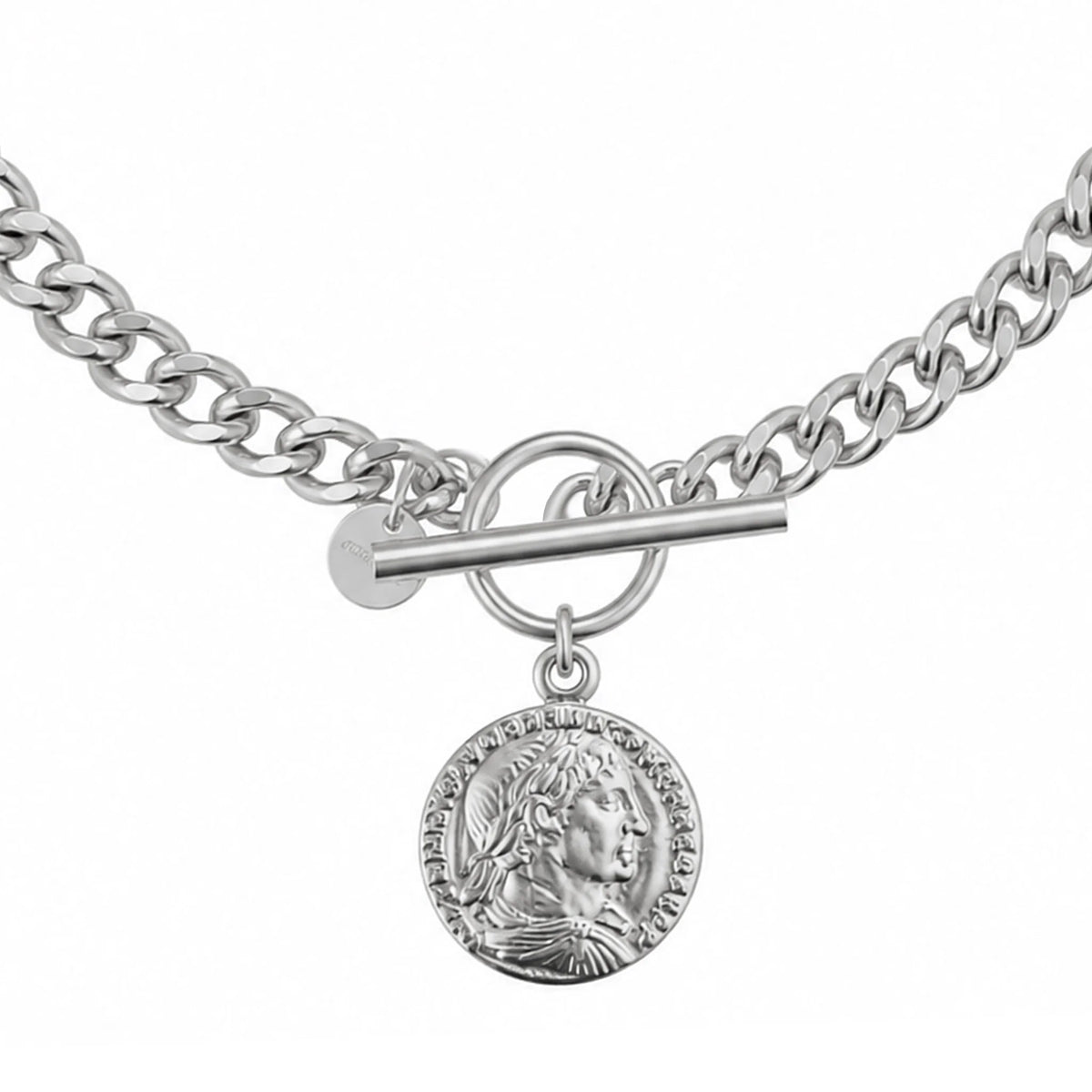 Armband aus Silber Münze mit T-Bar-Verschluss
