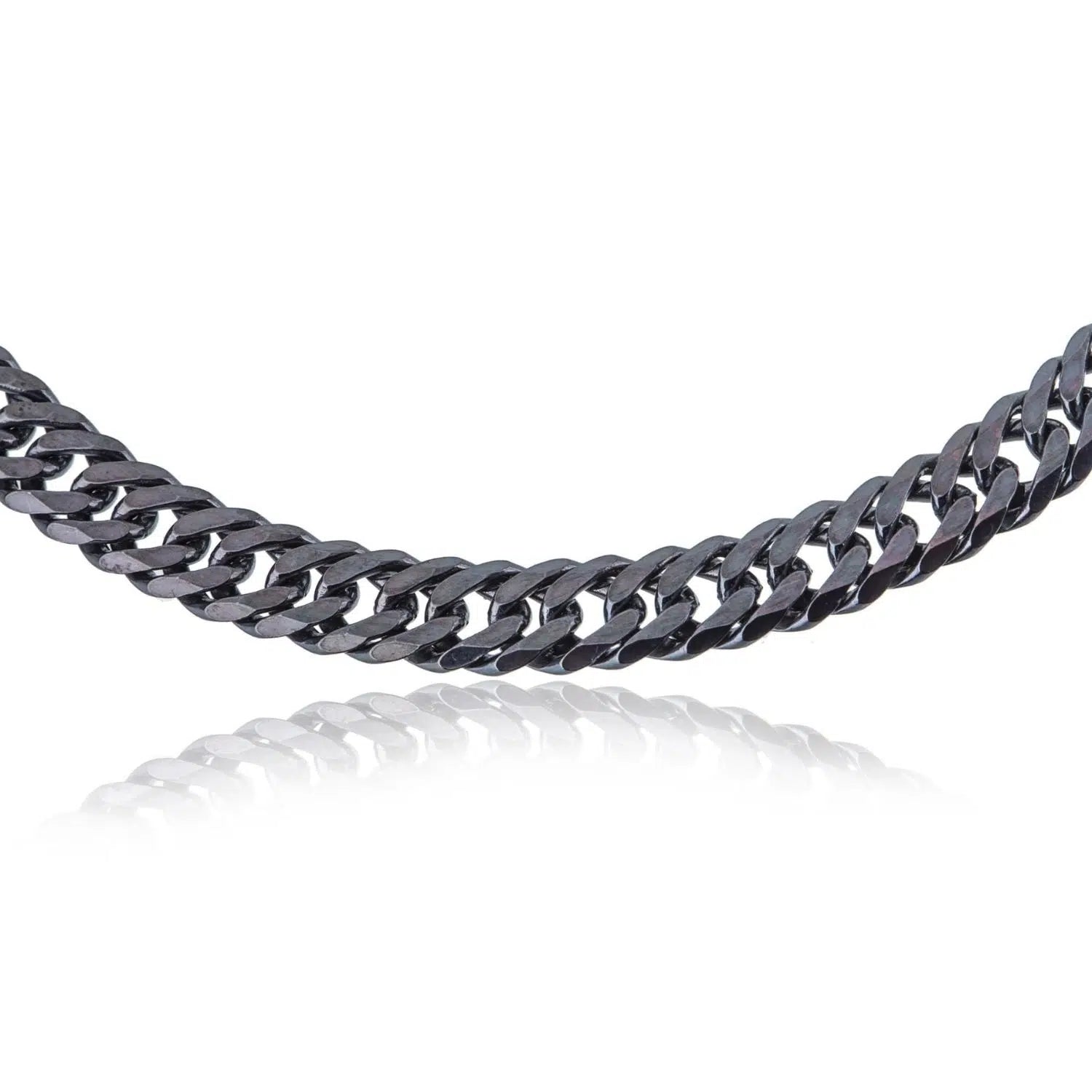 Bracelet Gourmette Double Ruthénium