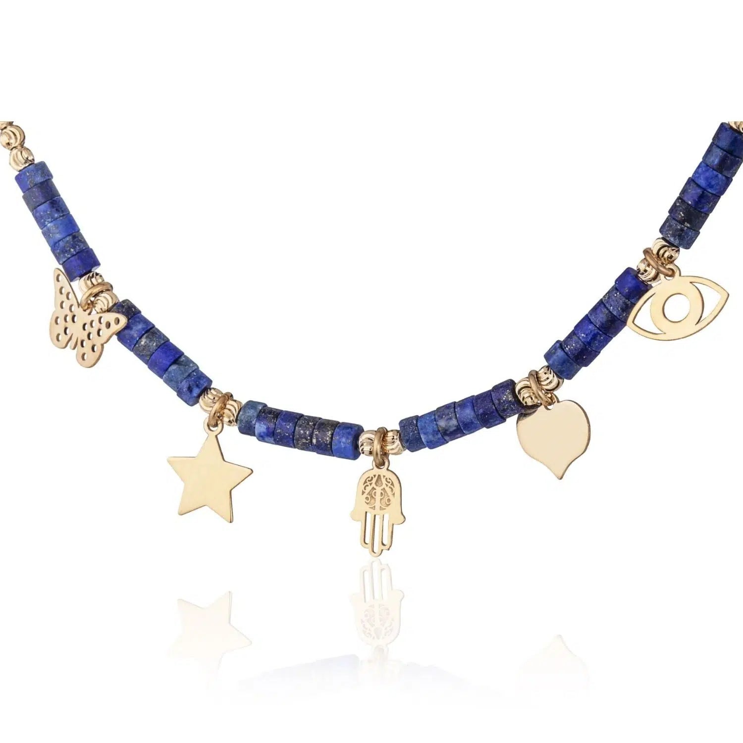 Blue Lapis Lazuli Ring Pattern Bracelet