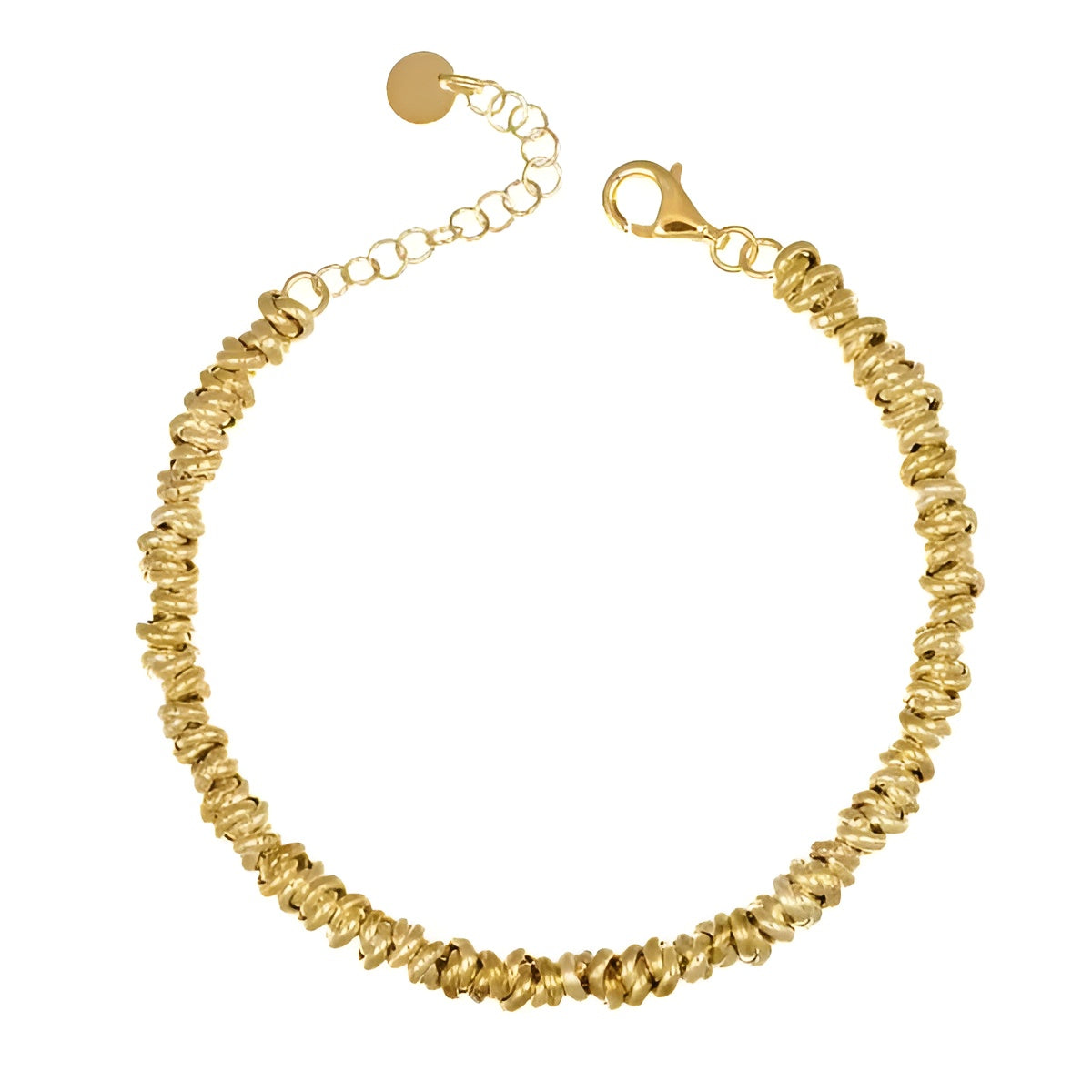 Bracelet with Grooved Rings