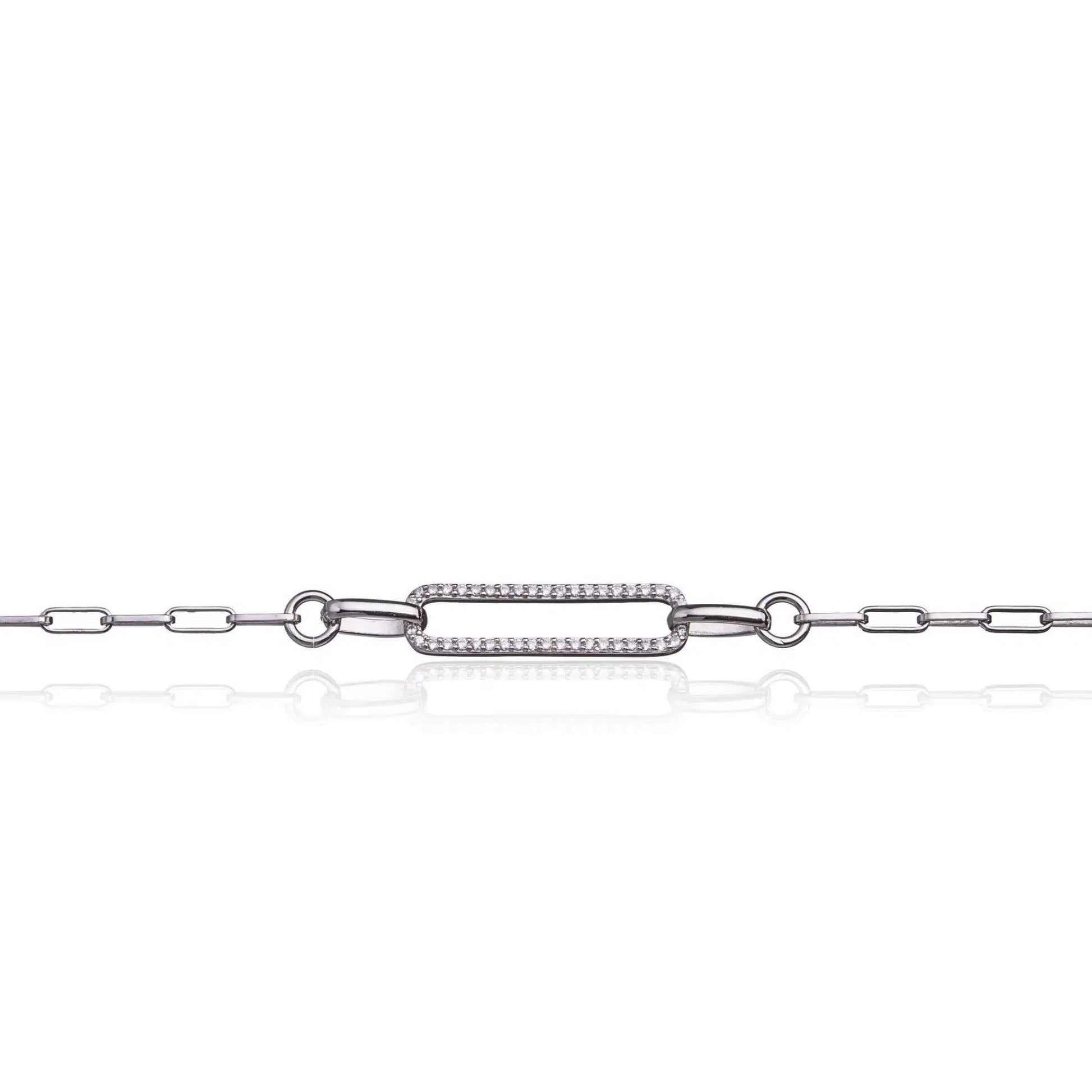 Pulsera Zed Rodiada con Circonitas
