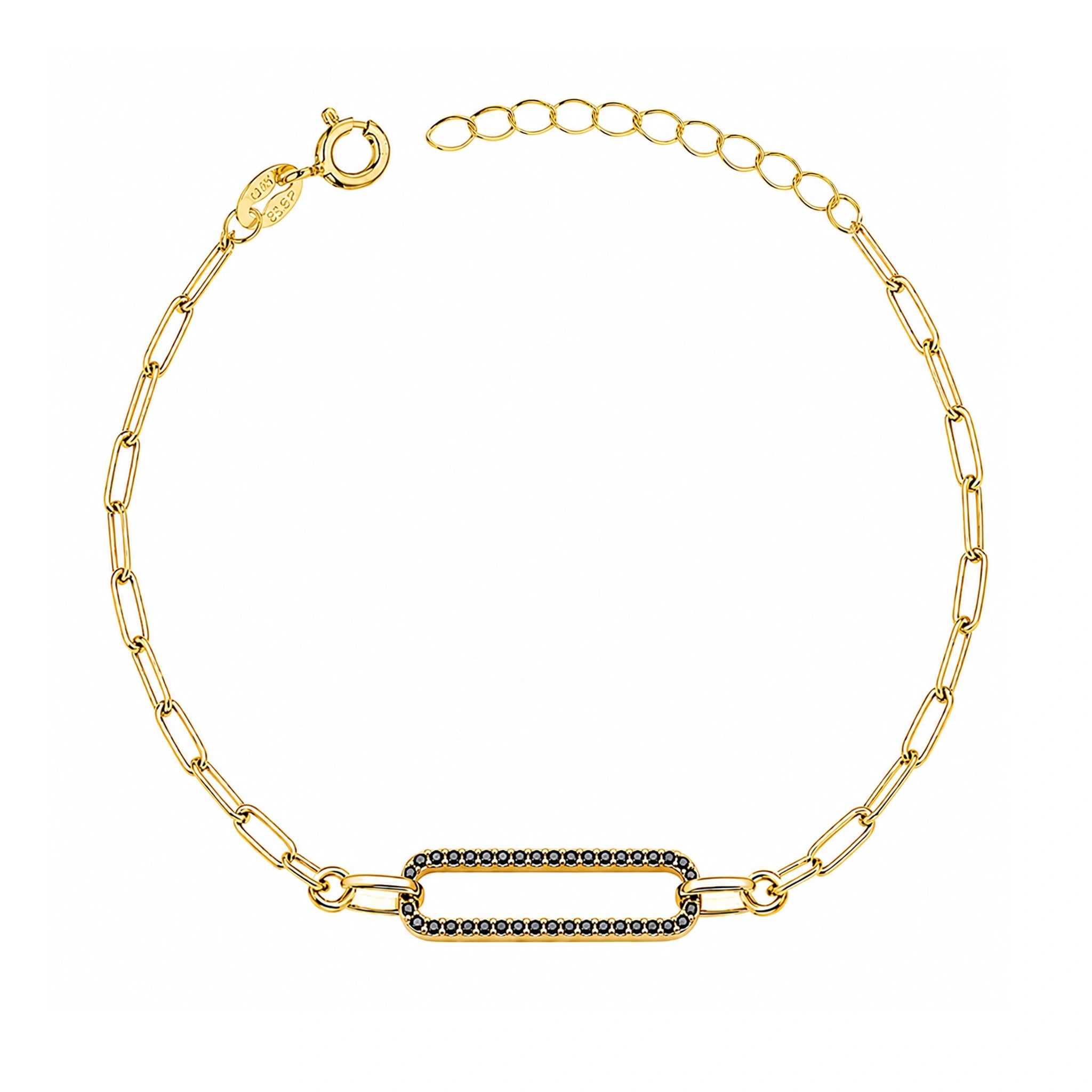 Pulsera Zed dorada con circonitas