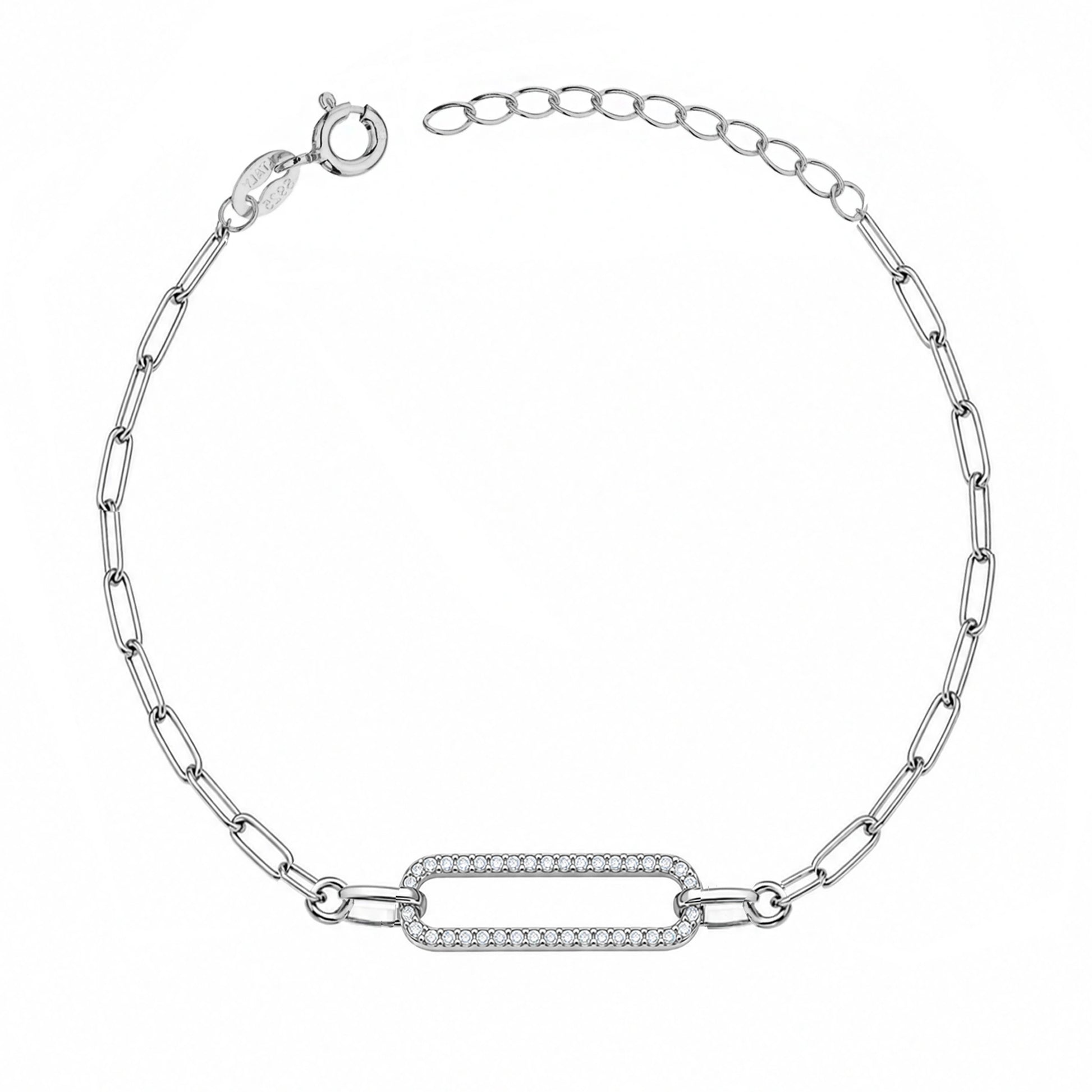 Bracciale Zed Rodiato con Zirconi