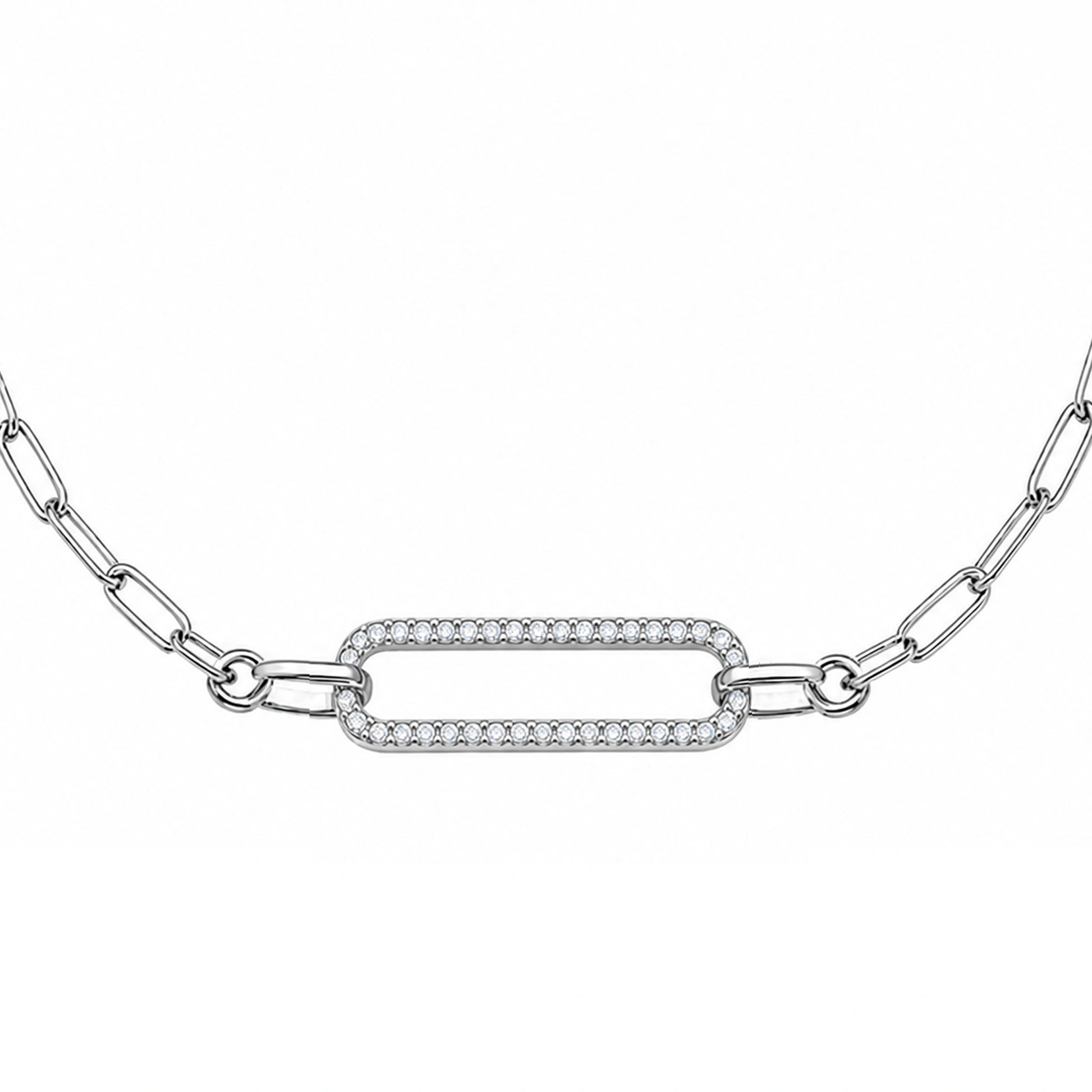 Bracciale Zed Rodiato con Zirconi