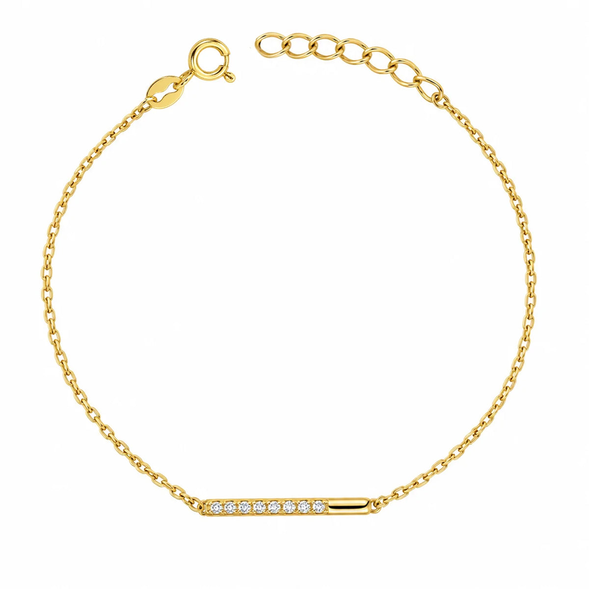 Silberarmband mit Stab und Zirkonia