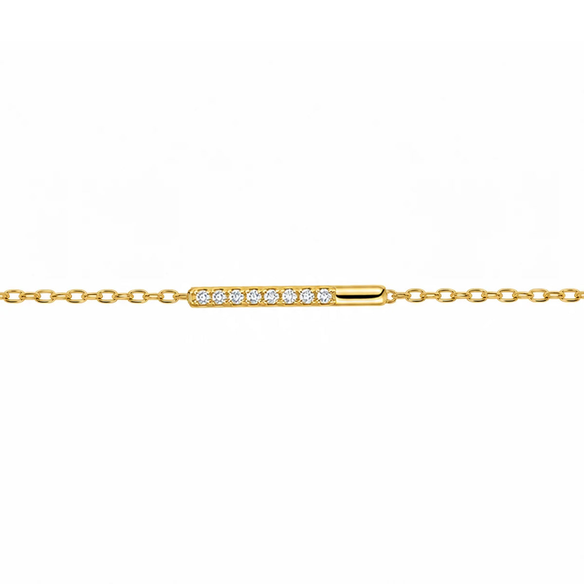 Silberarmband mit Stab und Zirkonia