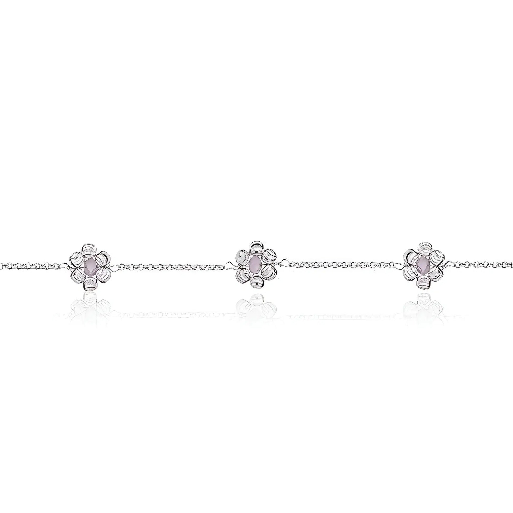 Pulsera Rodiada Tres Flores