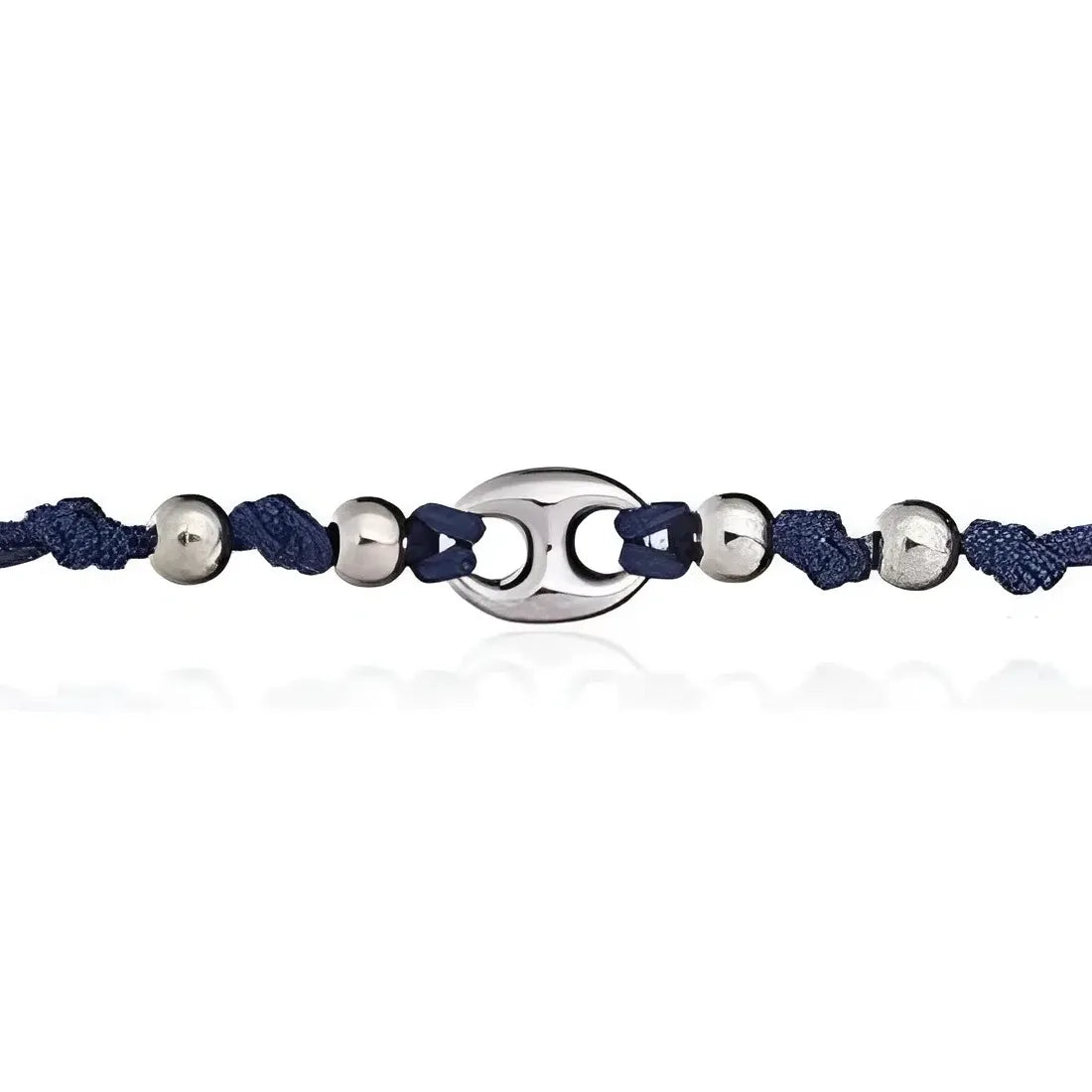 Bracciale Marina Blu Rodiato con Palline