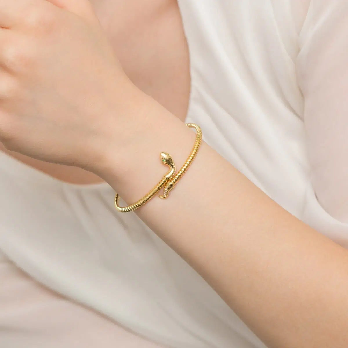 Massiver Silberarmreif Poison Zirkonia