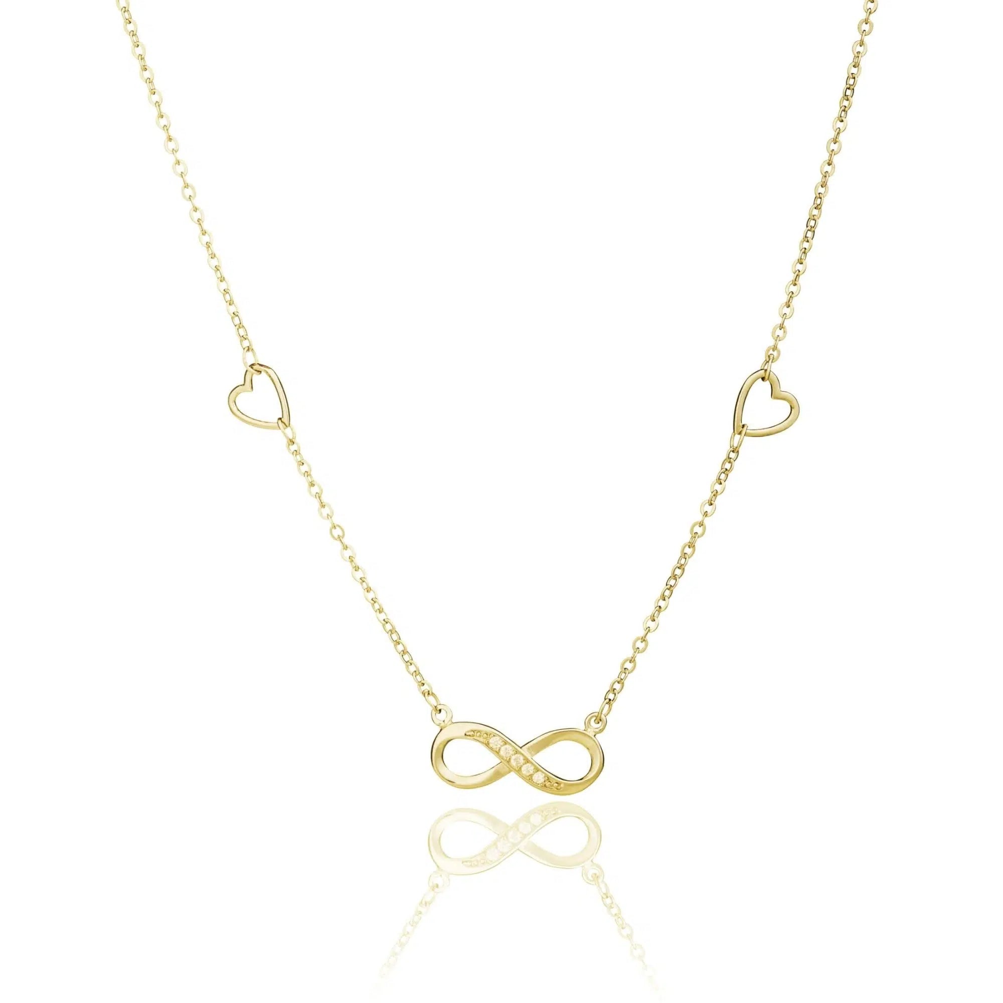 Collana in Argento Ciondolo Cuore e Infinito