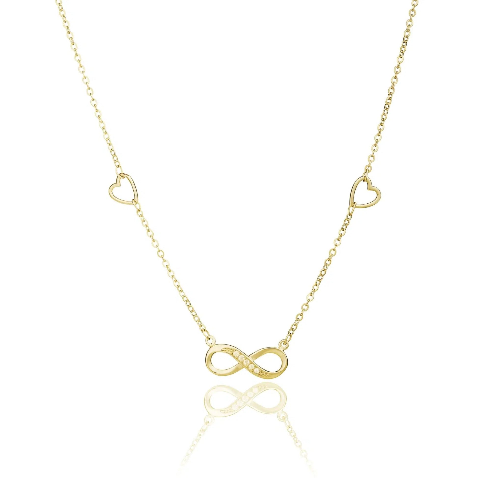 Collana in Argento Ciondolo Cuore e Infinito