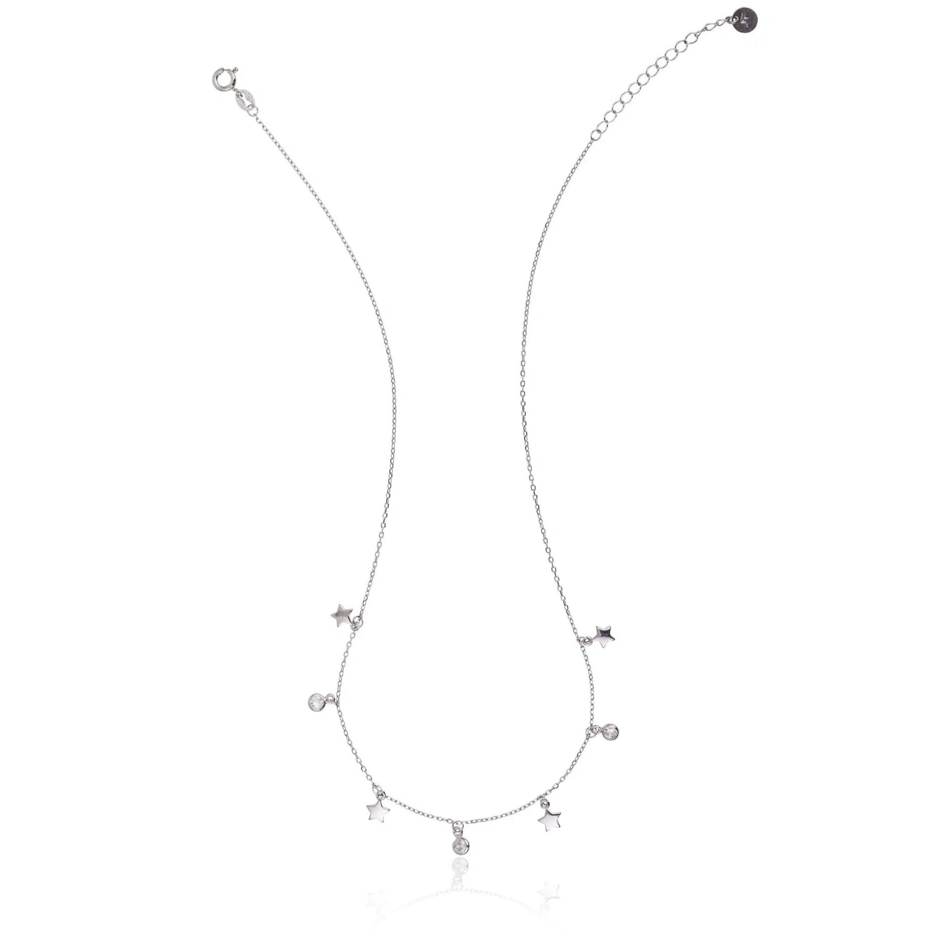 Collana in Argento Stelle e Punti Luce