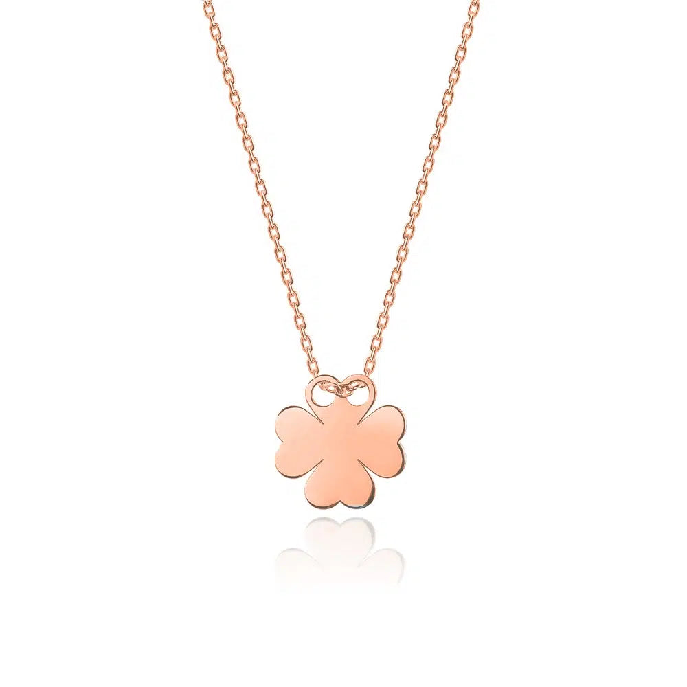 Collar de Plata con Trébol Pasante