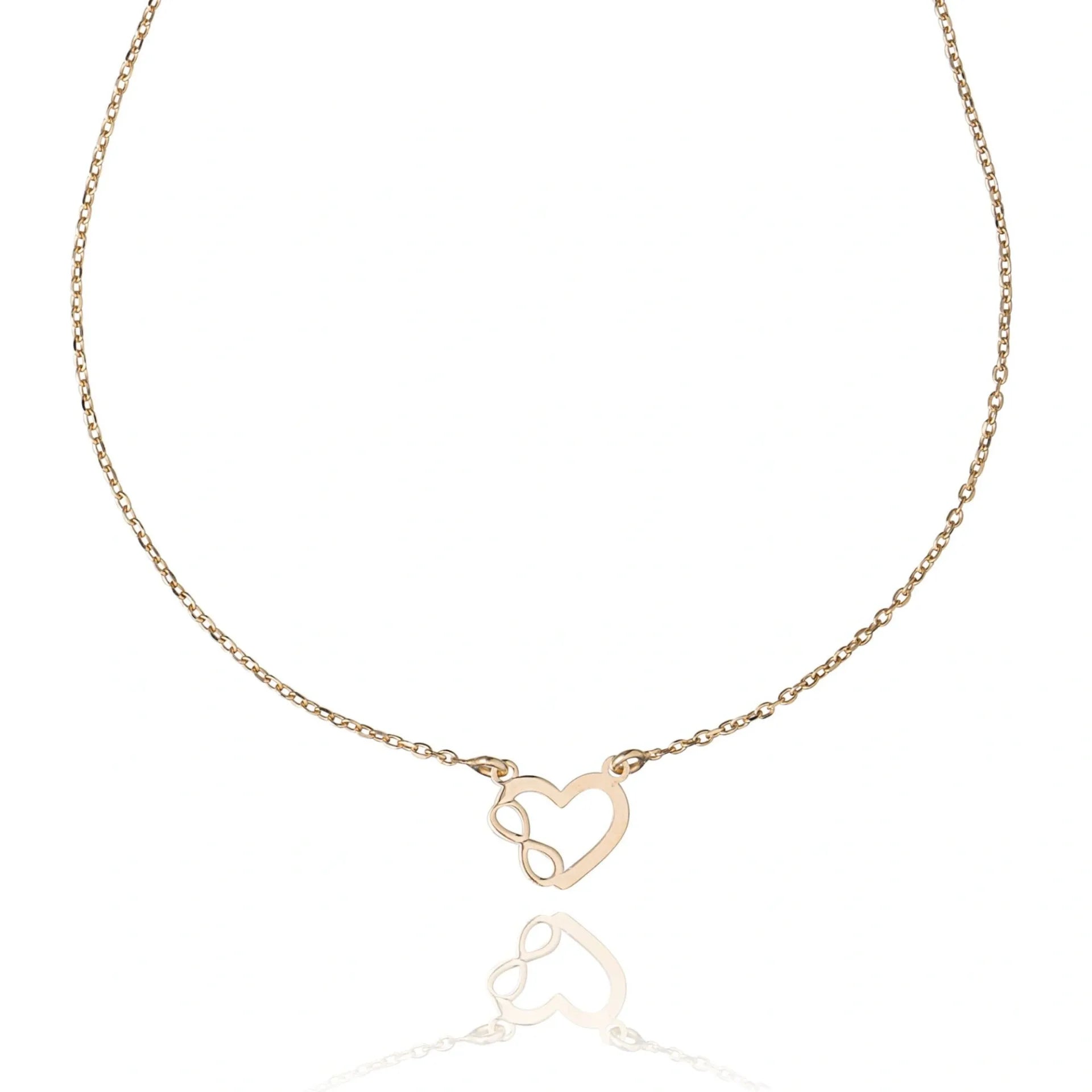Silver Necklace Infinity Love
