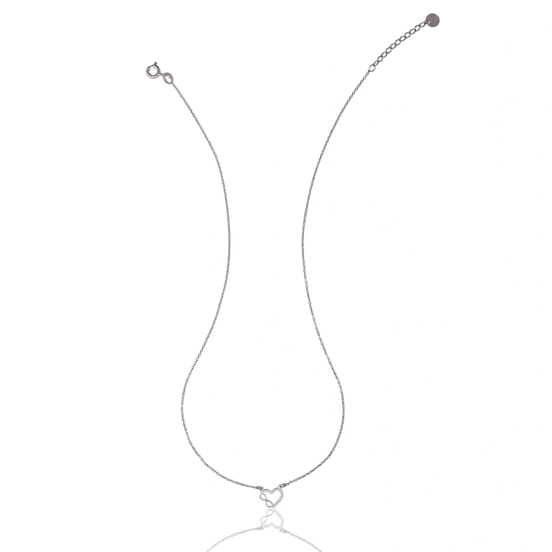 Silver Necklace Infinity Love