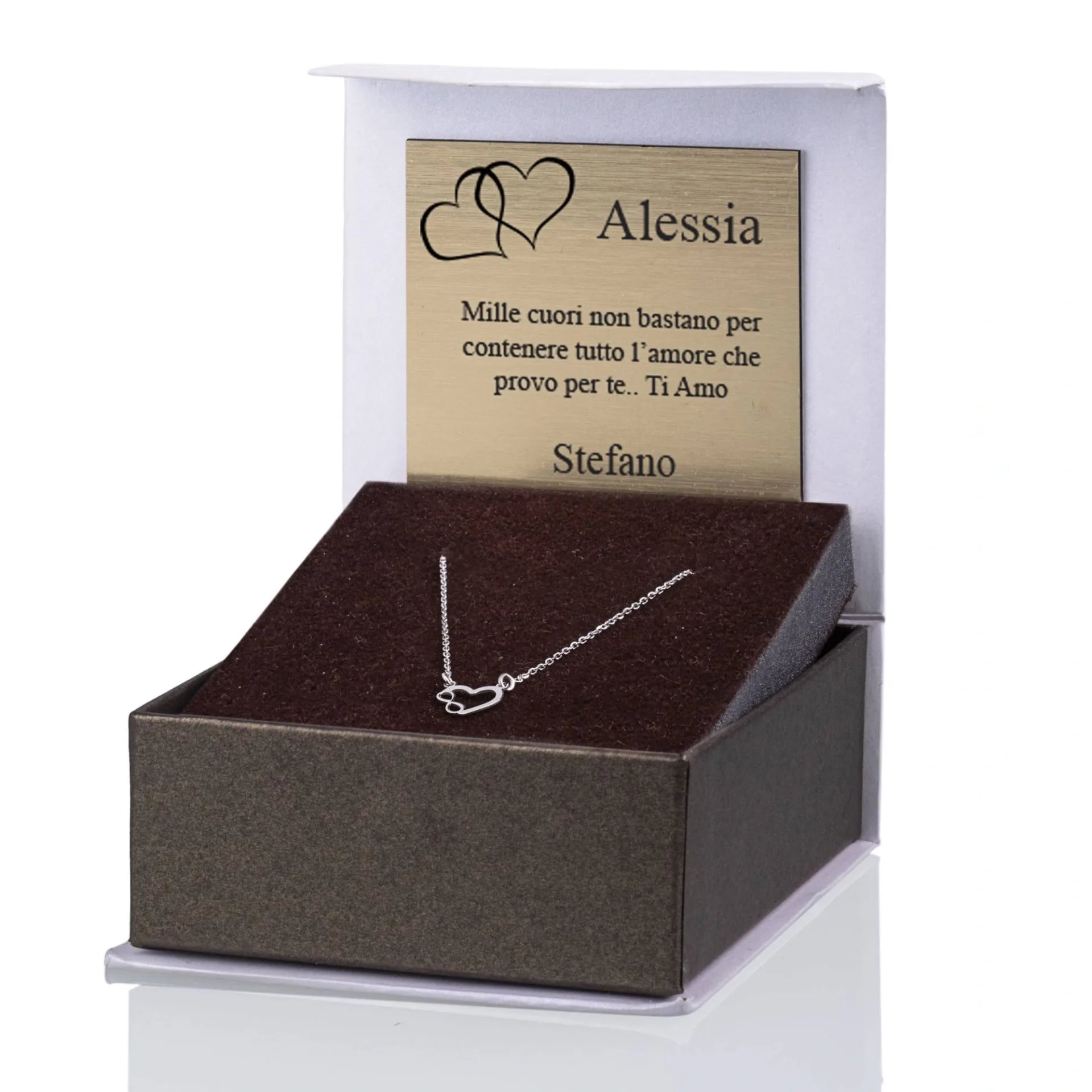 Silver Necklace Infinity Love