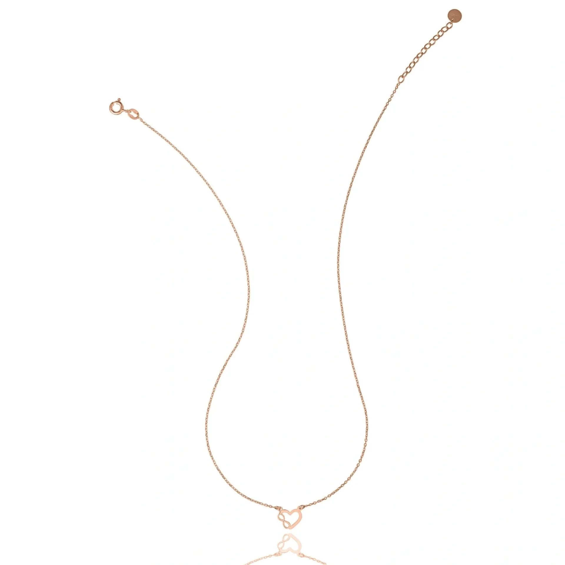 Silver Necklace Infinity Love