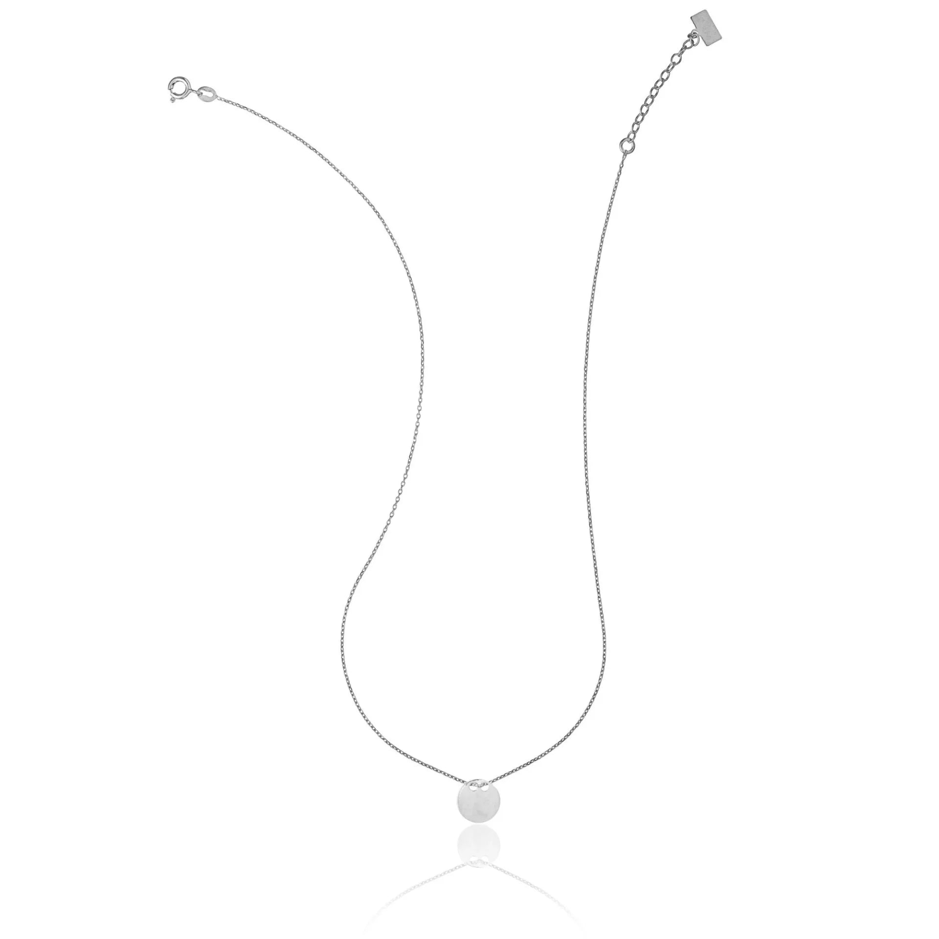 Silver Necklace with Sliding Medal