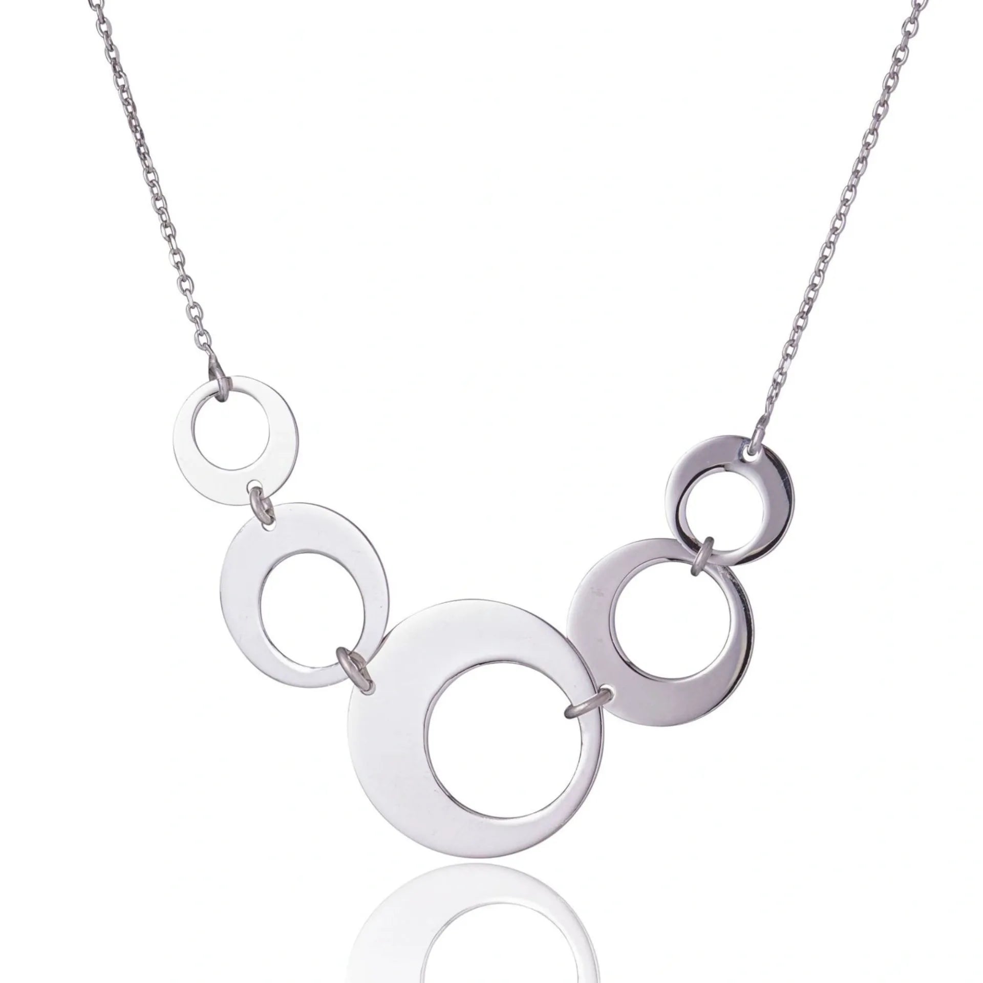 Collar de Plata Círculos