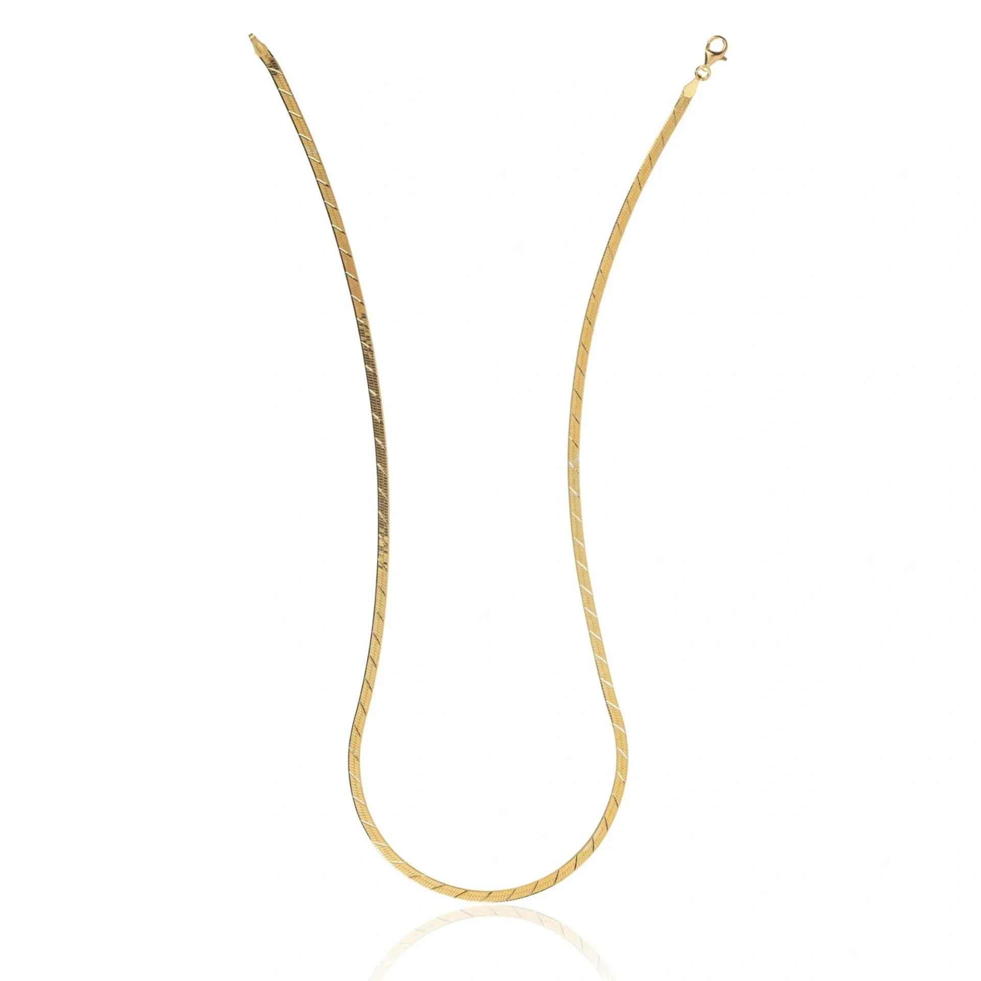 Halskette Flachkette mit Design 50cm