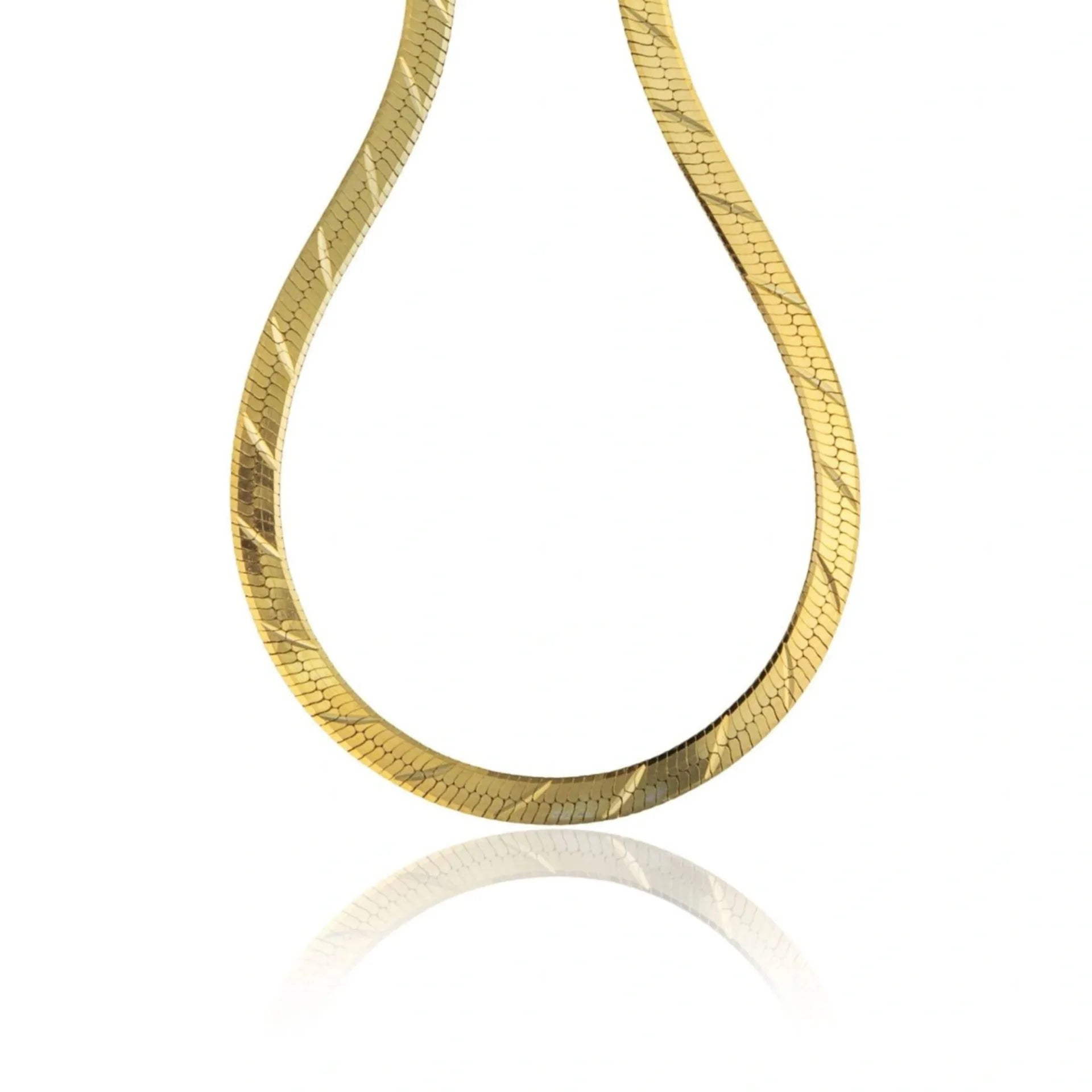 Halskette Flachkette mit Design 50cm