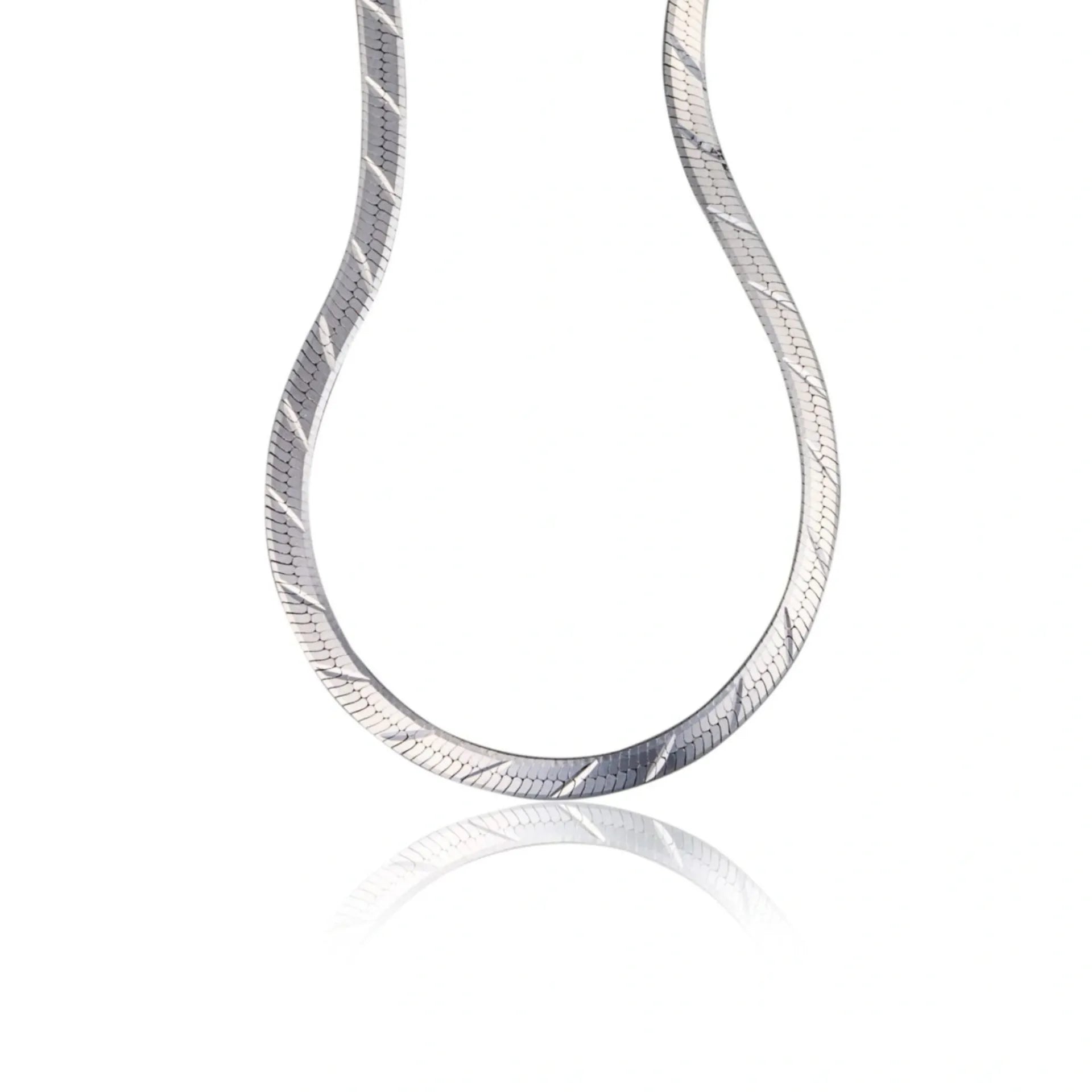 Halskette Flachkette mit Design 50cm