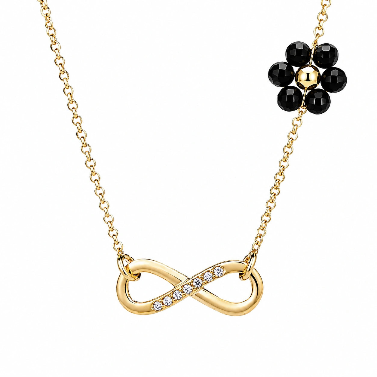 Collier Fleur et Infini avec Zirconiums