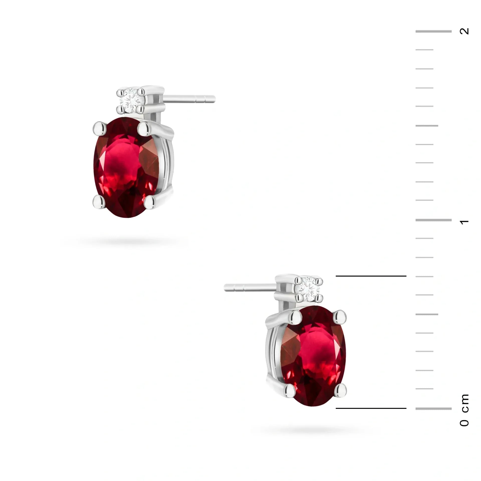 Boucles d'oreilles Gouttes de Feu en Or avec Rubis et Diamants